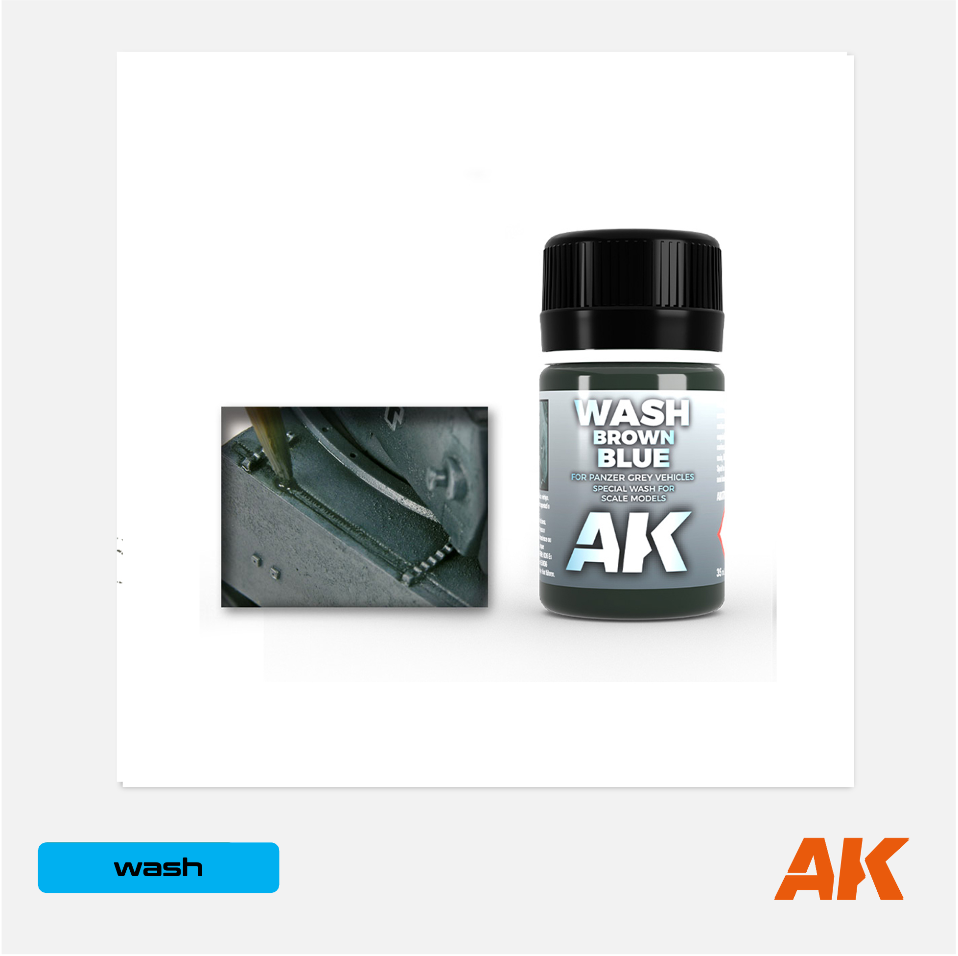 AK Effects - Wash Brown Blue (for Panzer Grey)