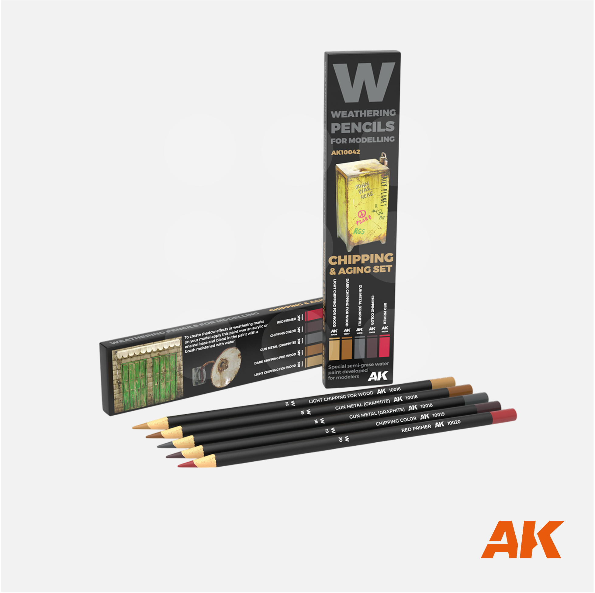 AK Interactive - Weathering Pencils Set - Chipping & Aging - AK10042 - Gothaforce
