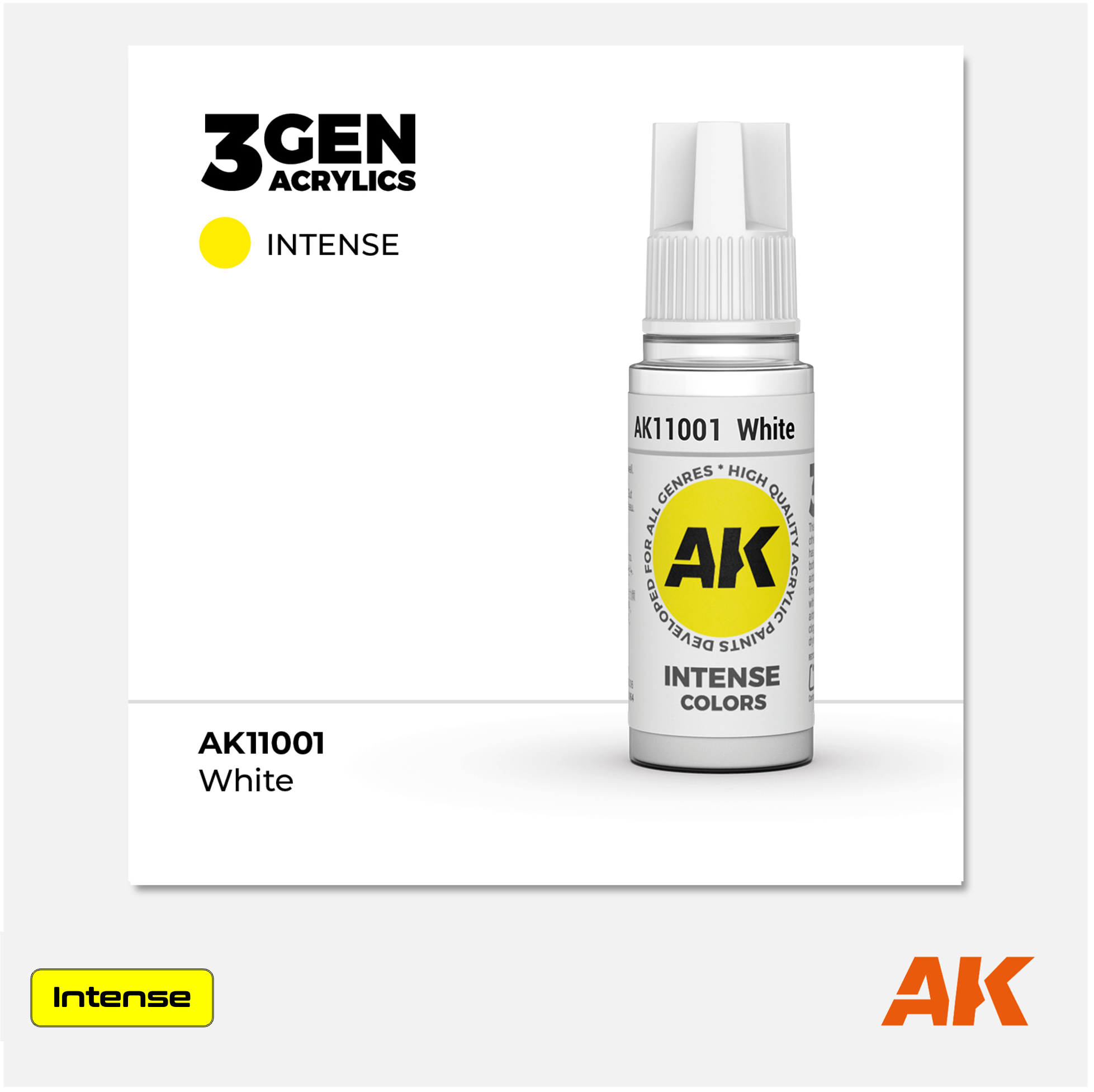 AK Interactive - 3Gen Acrylics Paint - White Intense - AK11001 - Gothaforce