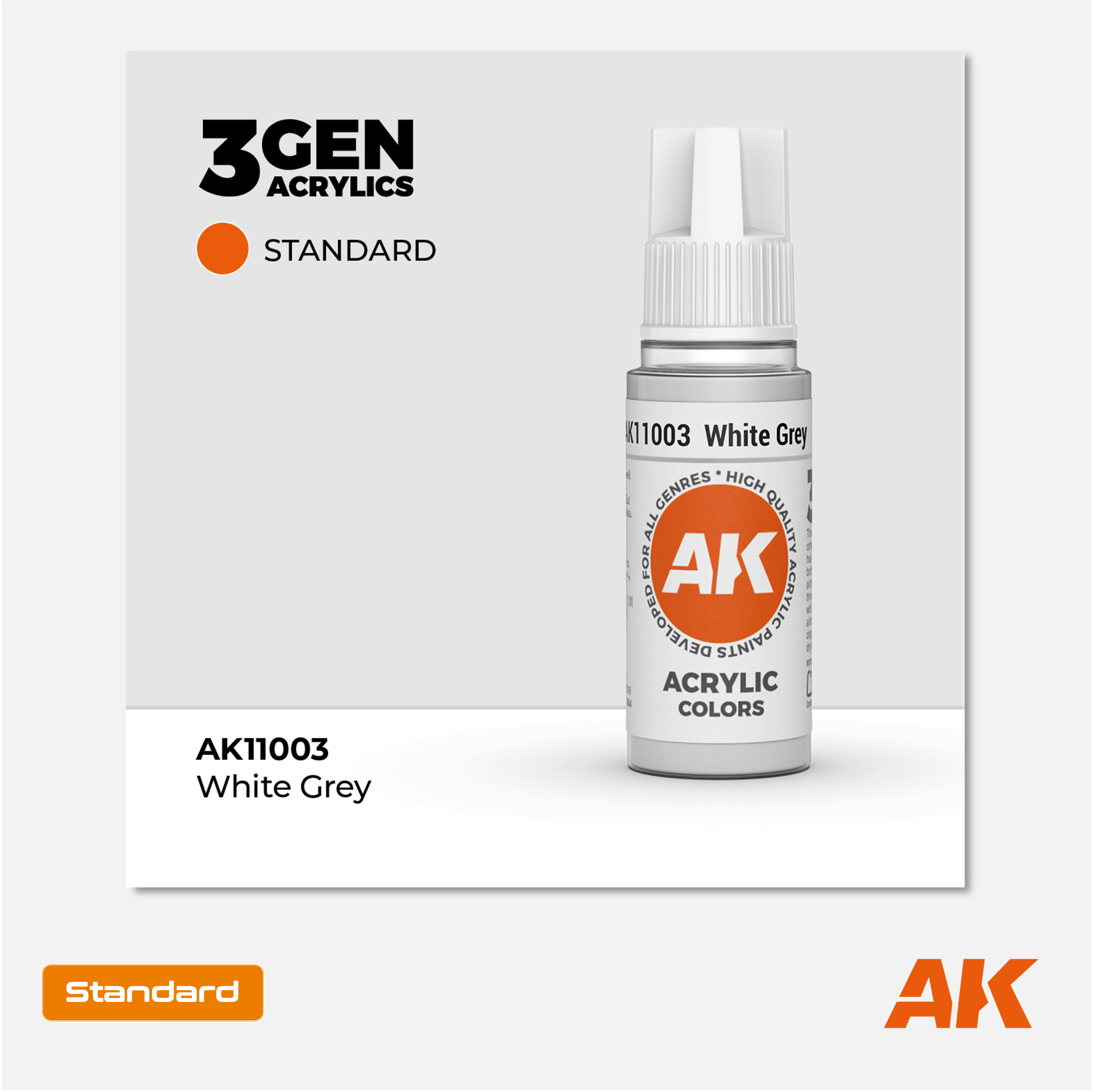 AK Interactive - 3Gen Acrylics Paint - White Grey - AK11003 - Gothaforce
