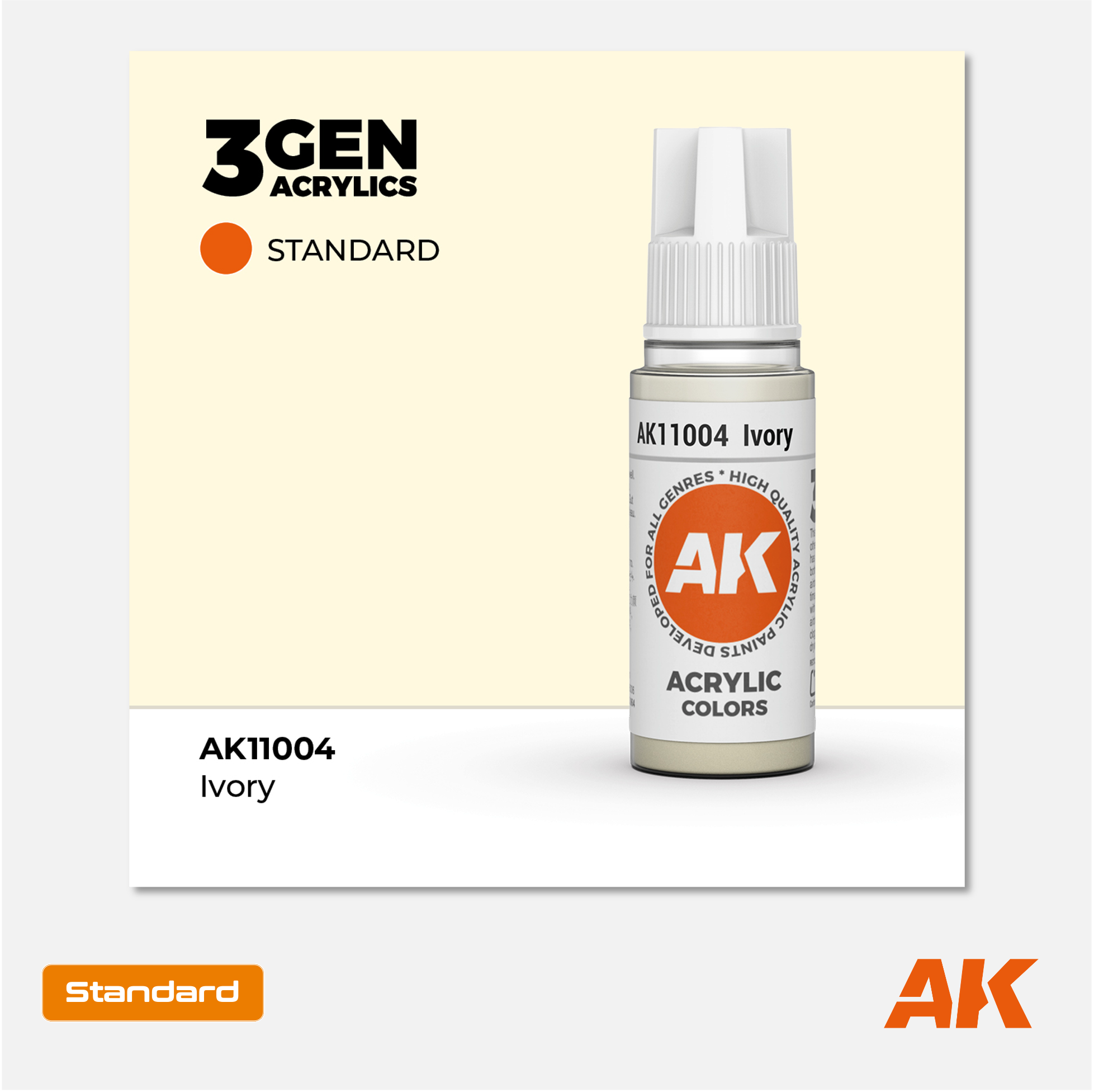 AK Interactive - 3Gen Acrylics Paint - Ivory - AK11004 - Gothaforce