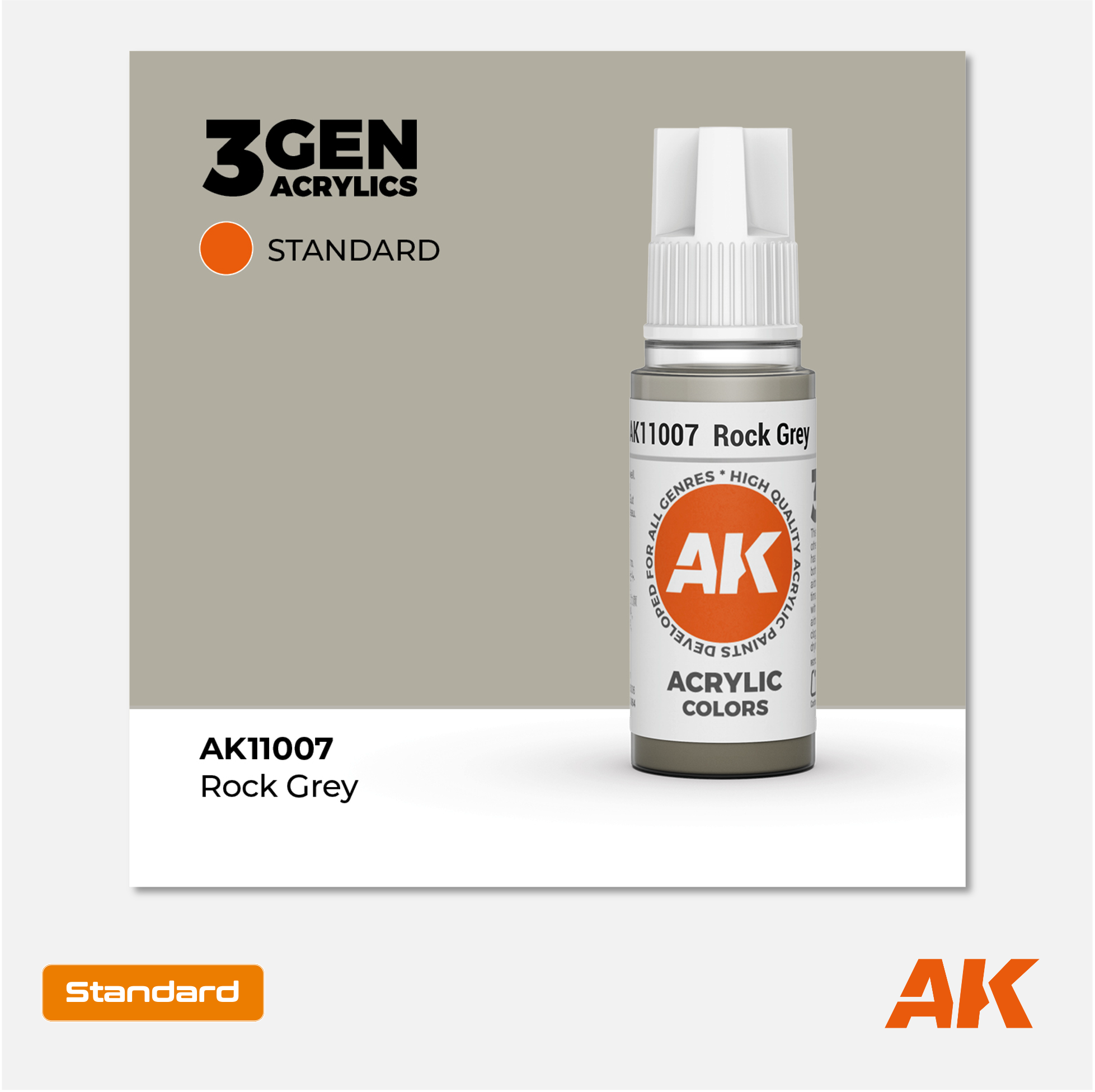 AK Interactive - 3Gen Acrylics Paint - Rock Grey - AK11007 - Gothaforce