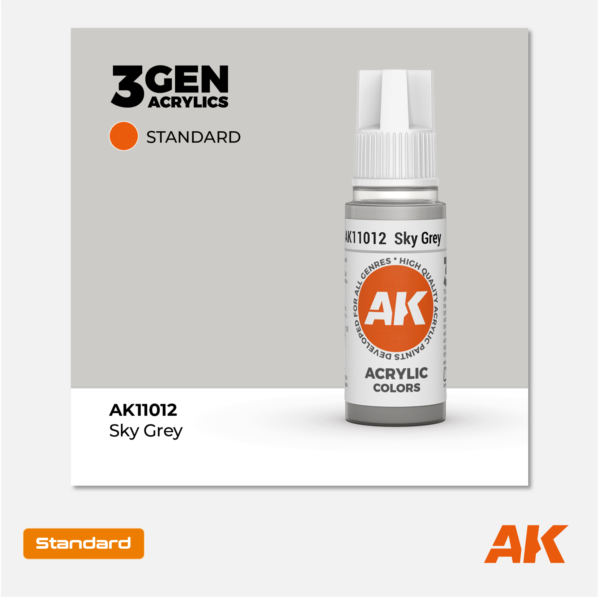 AK Interactive - 3Gen Acrylics Paint - Sky Grey - AK11012 - Gothaforce
