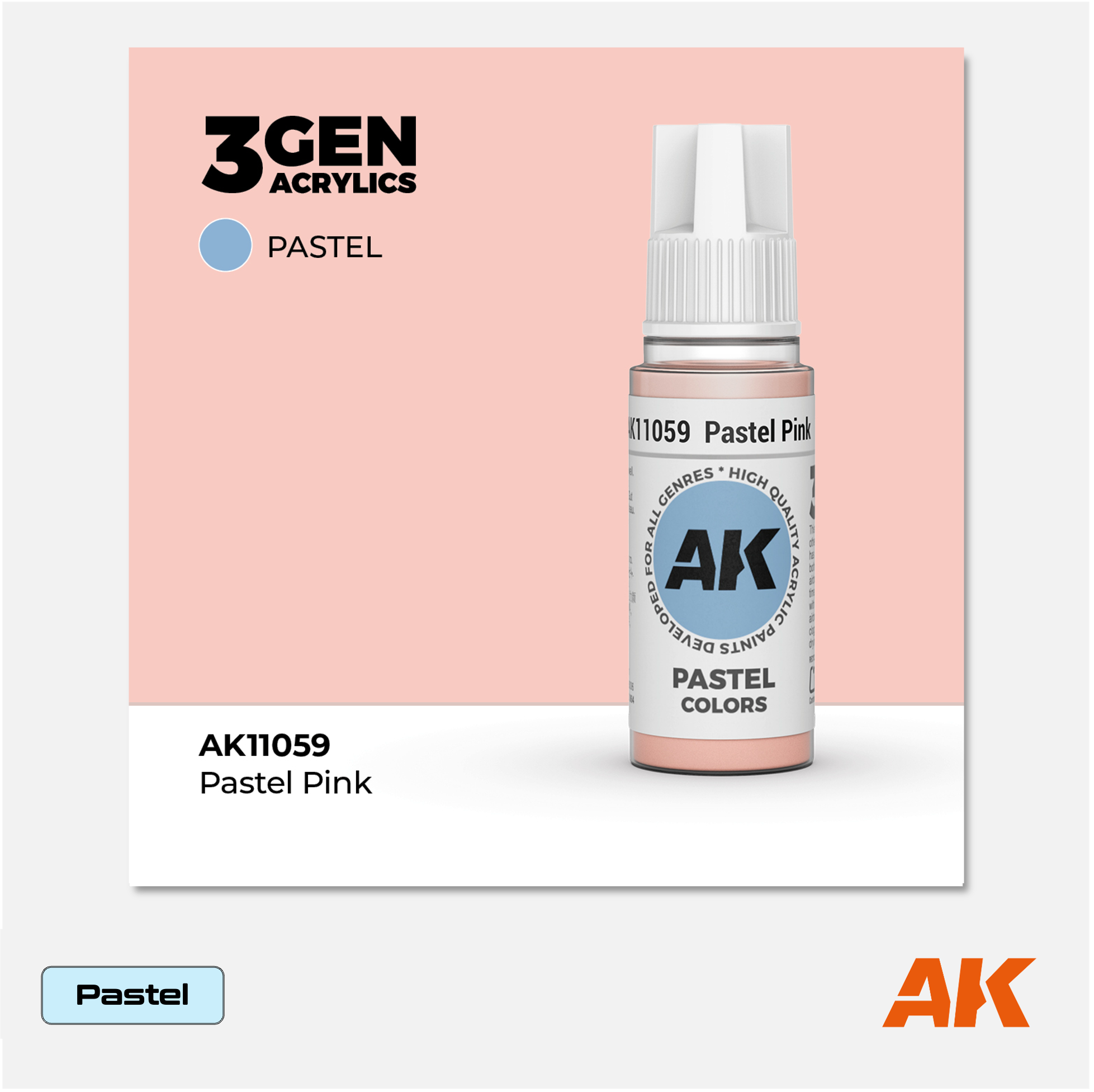 AK Interactive - 3Gen Acrylics Paint - Pastel Pink - AK11059 - Gothaforce