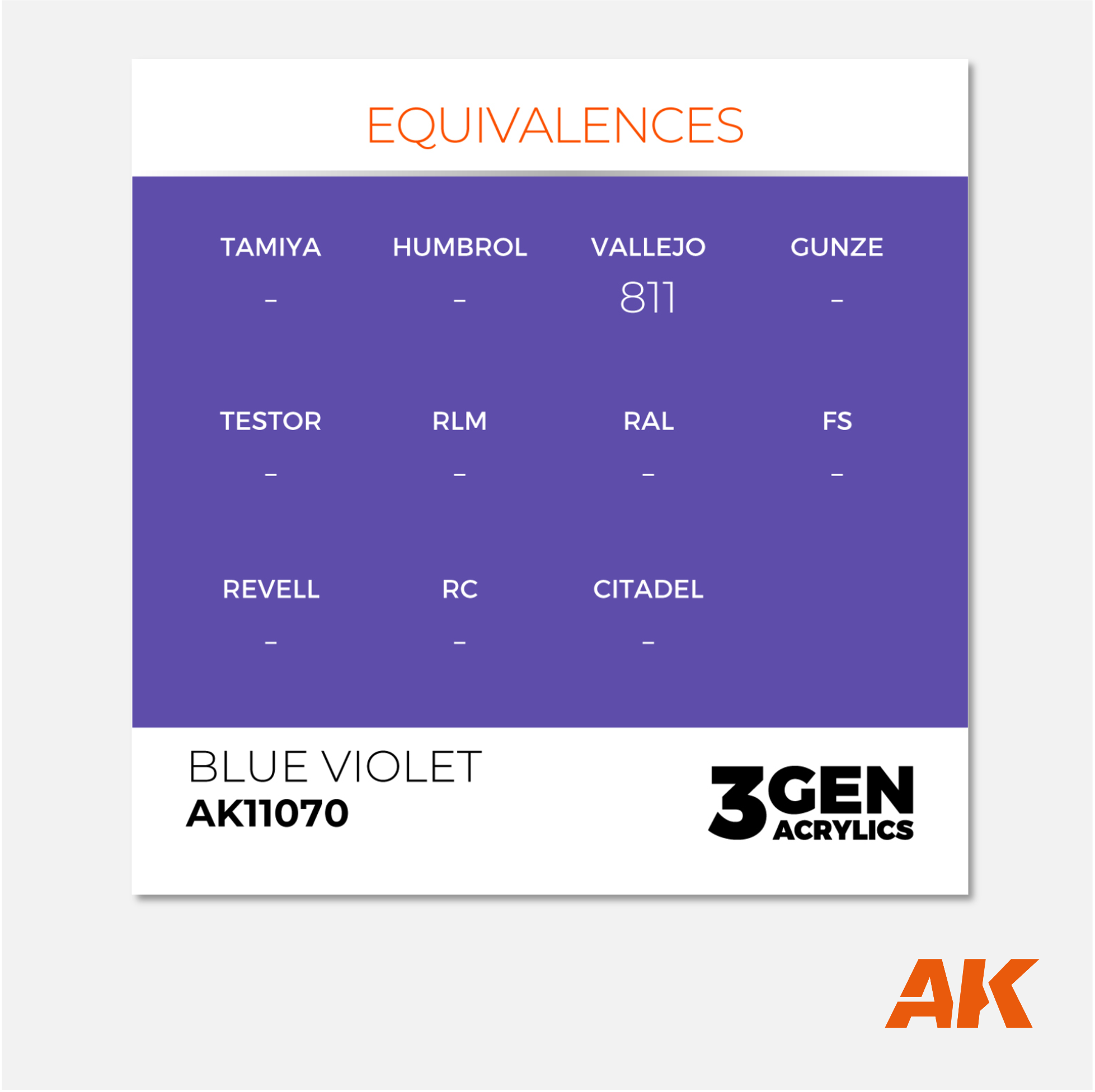 AK Interactive - 3Gen Acrylics Paint - Blue Violet - AK11070 - Gothaforce
