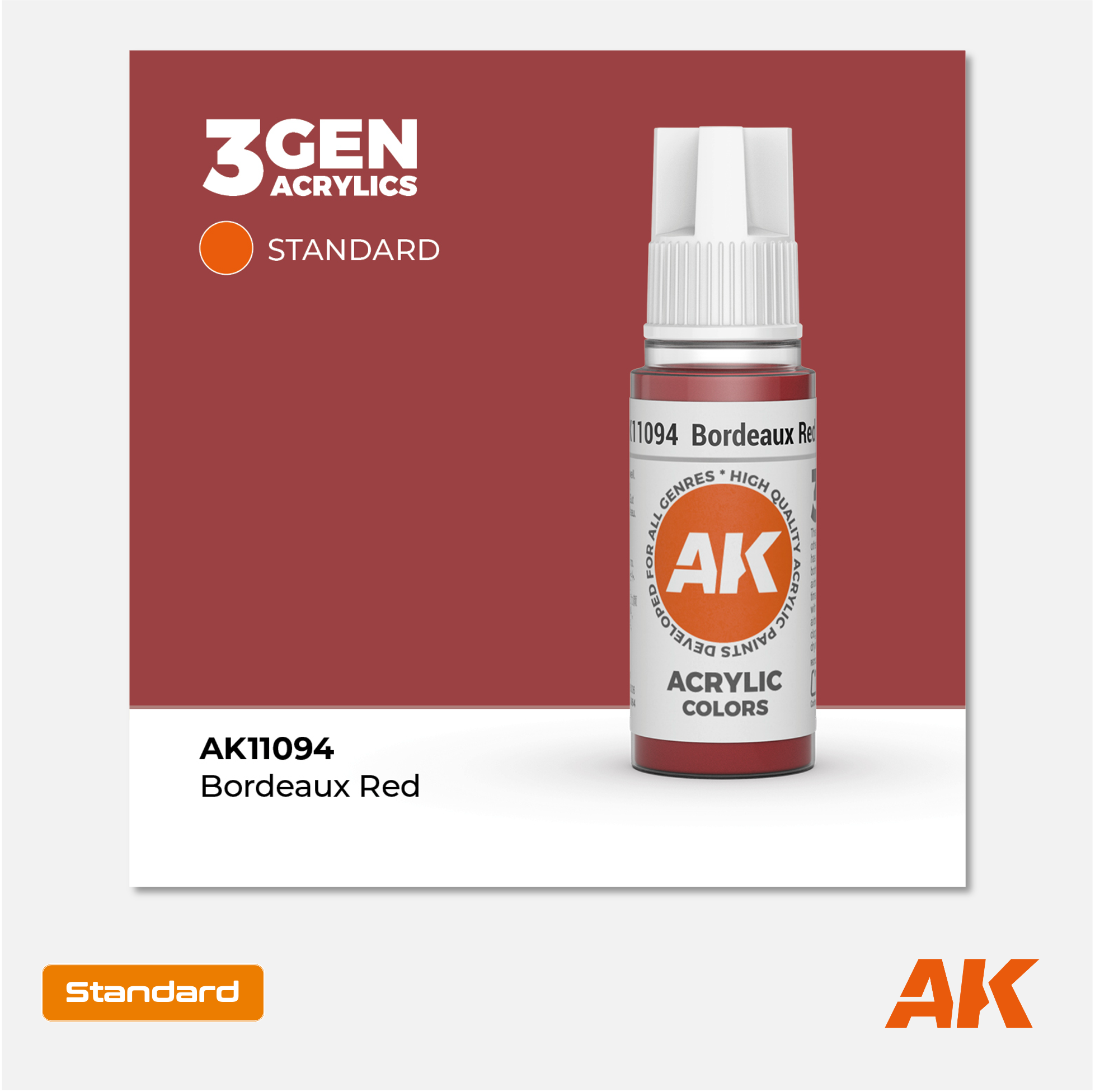 AK Interactive - 3Gen Acrylics Paint - Bordeaux Red - AK11094 - Gothaforce