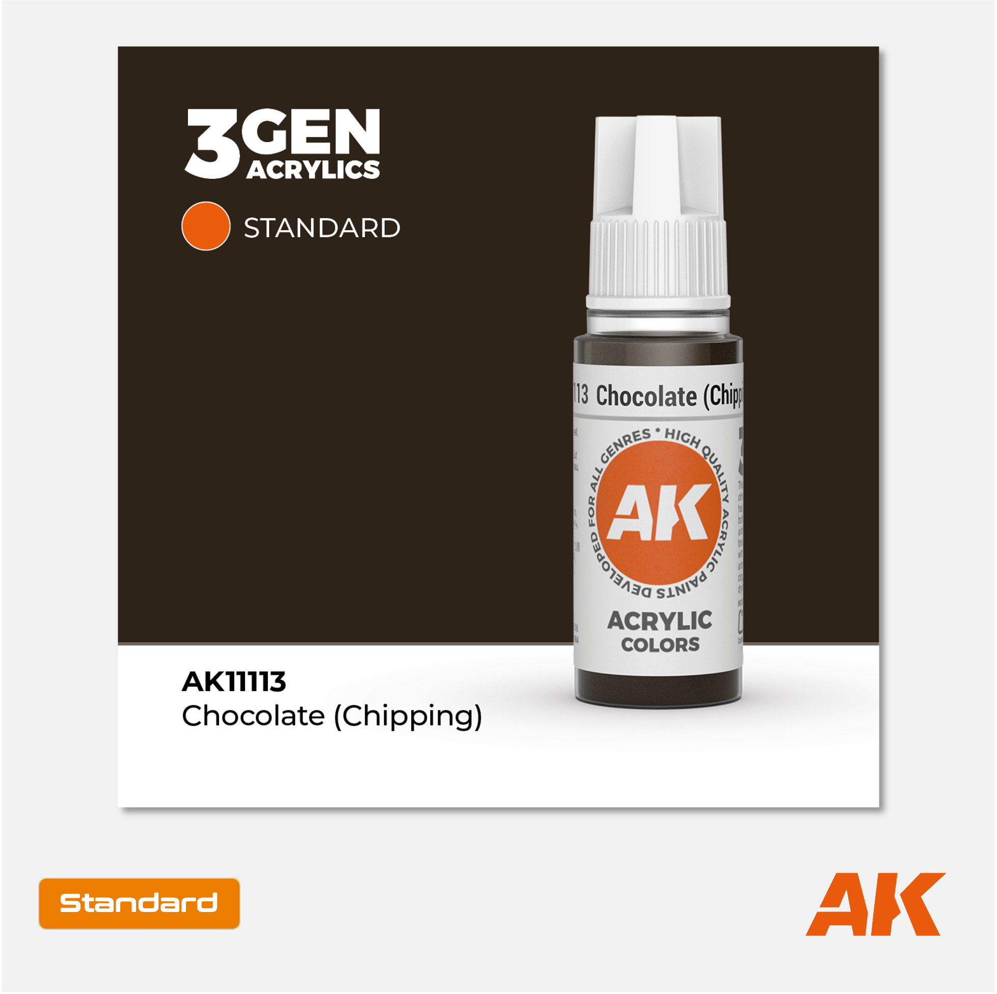AK Interactive - 3Gen Acrylics Paint - Chocolate Chipping - AK11113 - Gothaforce