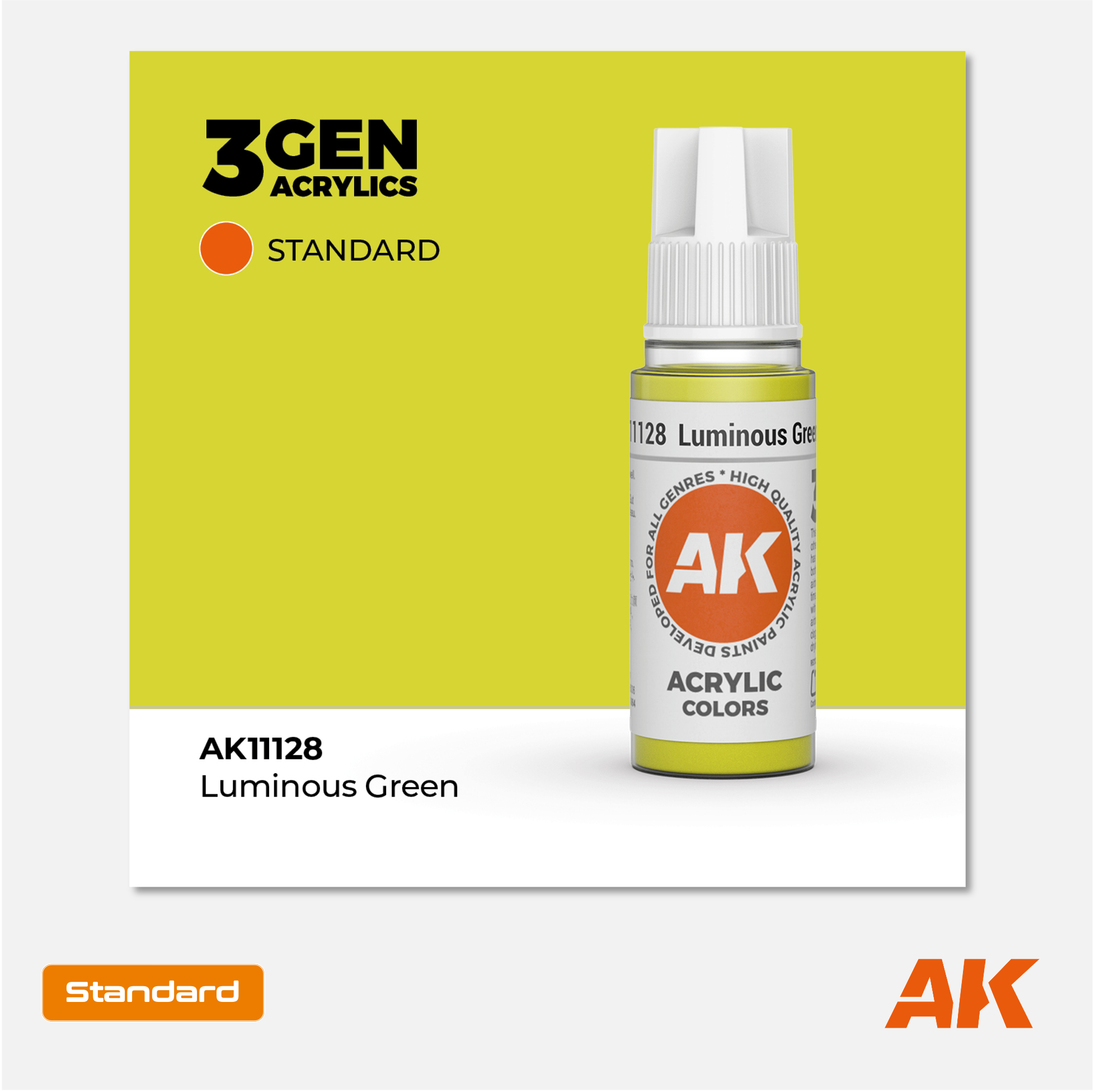 AK Interactive - 3Gen Acrylics Paint - Luminous Green - AK11128 - Gothaforce