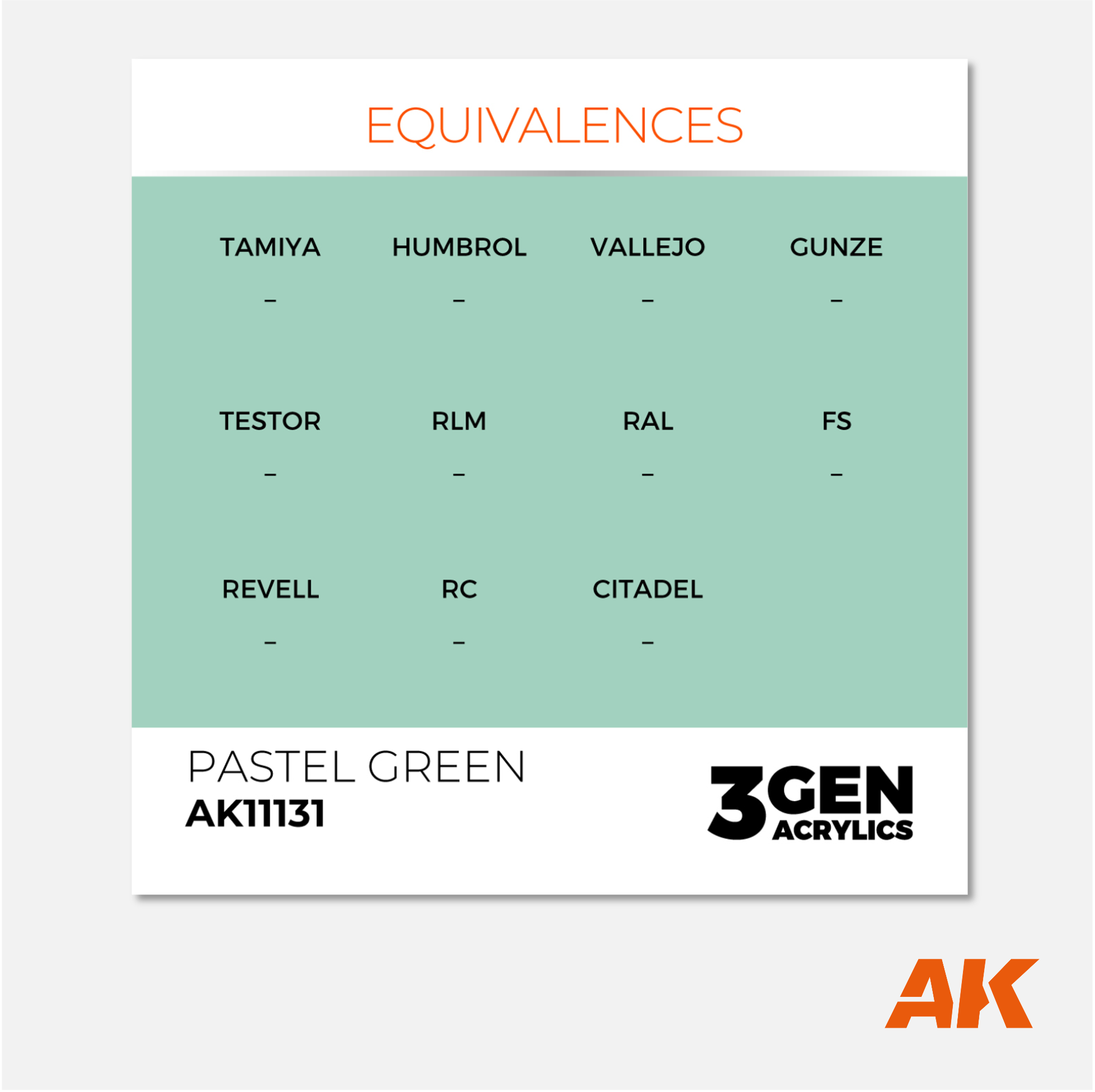 AK Interactive - 3Gen Acrylics Paint - Pastel Green - AK11131 - Gothaforce