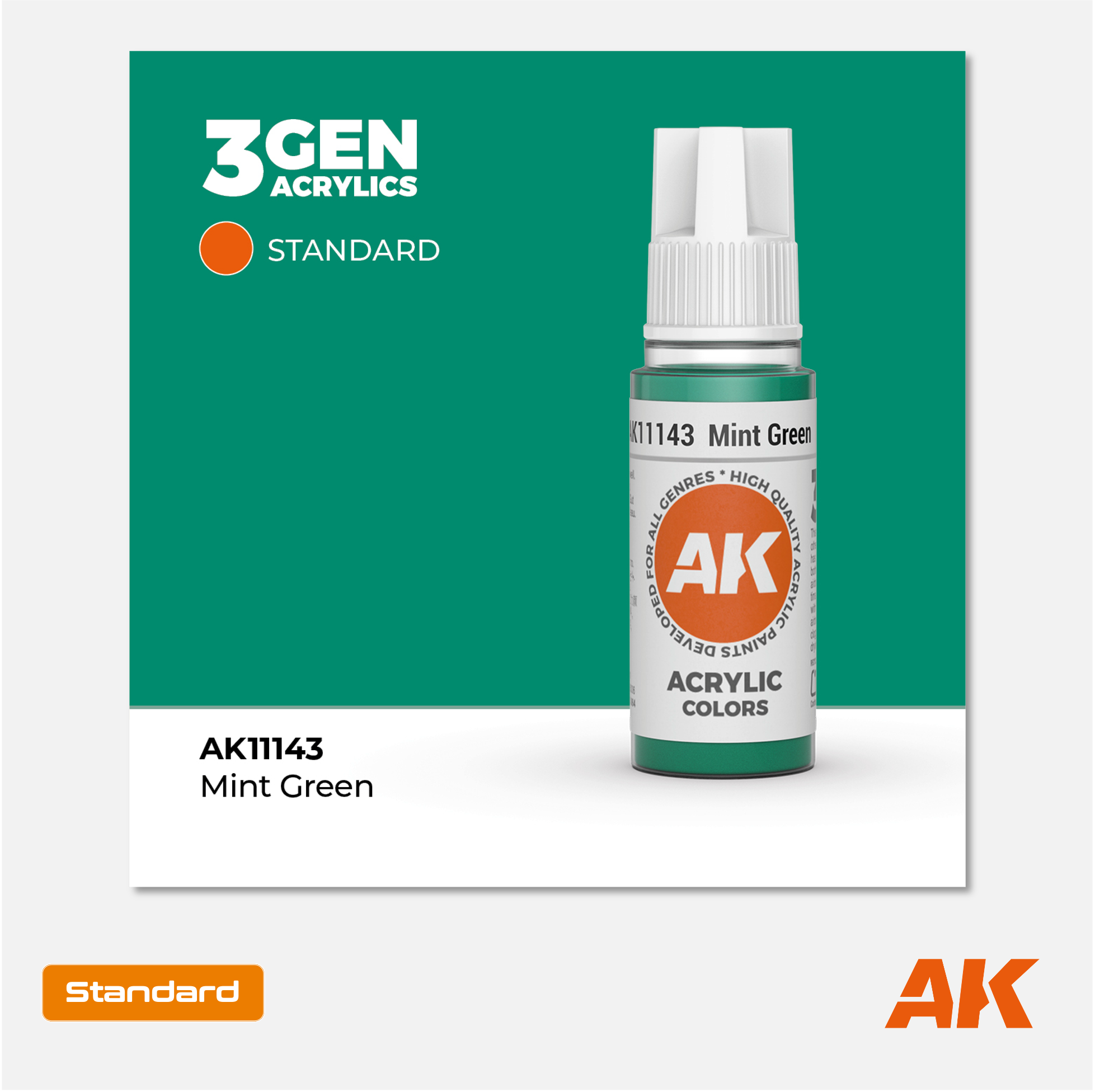 AK Interactive - 3Gen Acrylics Paint - Mint Green - AK11143 - Gothaforce
