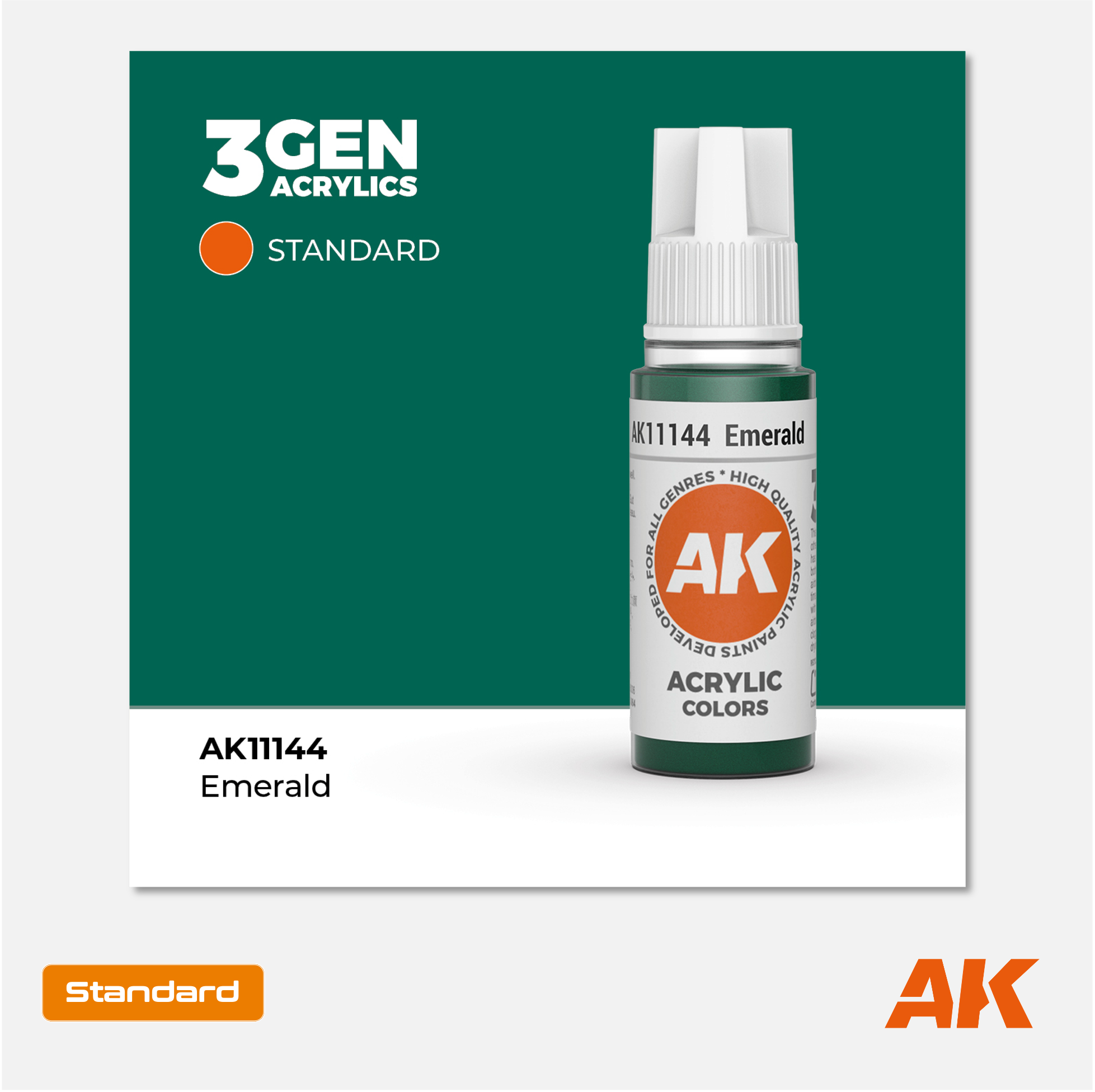AK Interactive - 3Gen Acrylics Paint - Emerald - AK11144 - Gothaforce