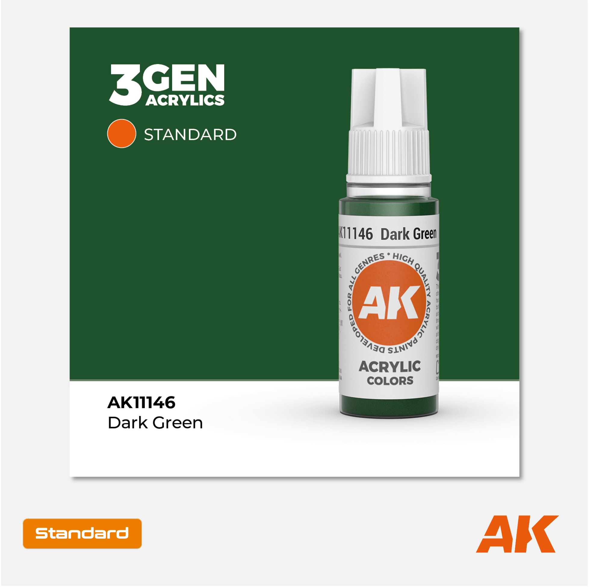 AK Interactive - 3Gen Acrylics Paint - Dark Green - AK11146 - Gothaforce