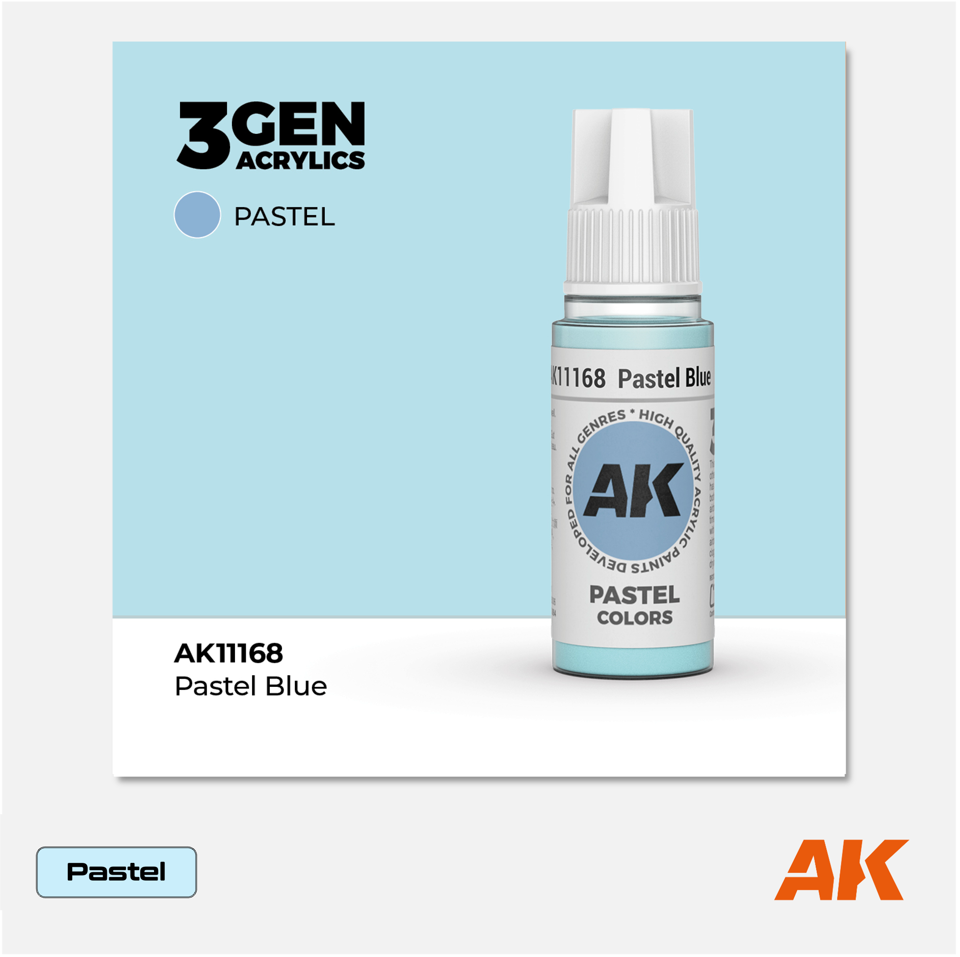 AK Interactive - 3Gen Acrylics Paint - Pastel Blue - AK11168 - Gothaforce