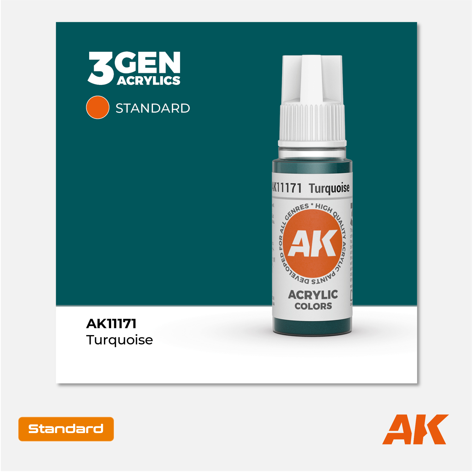 AK Interactive - 3Gen Acrylics Paint - Turquoise - AK11171 - Gothaforce