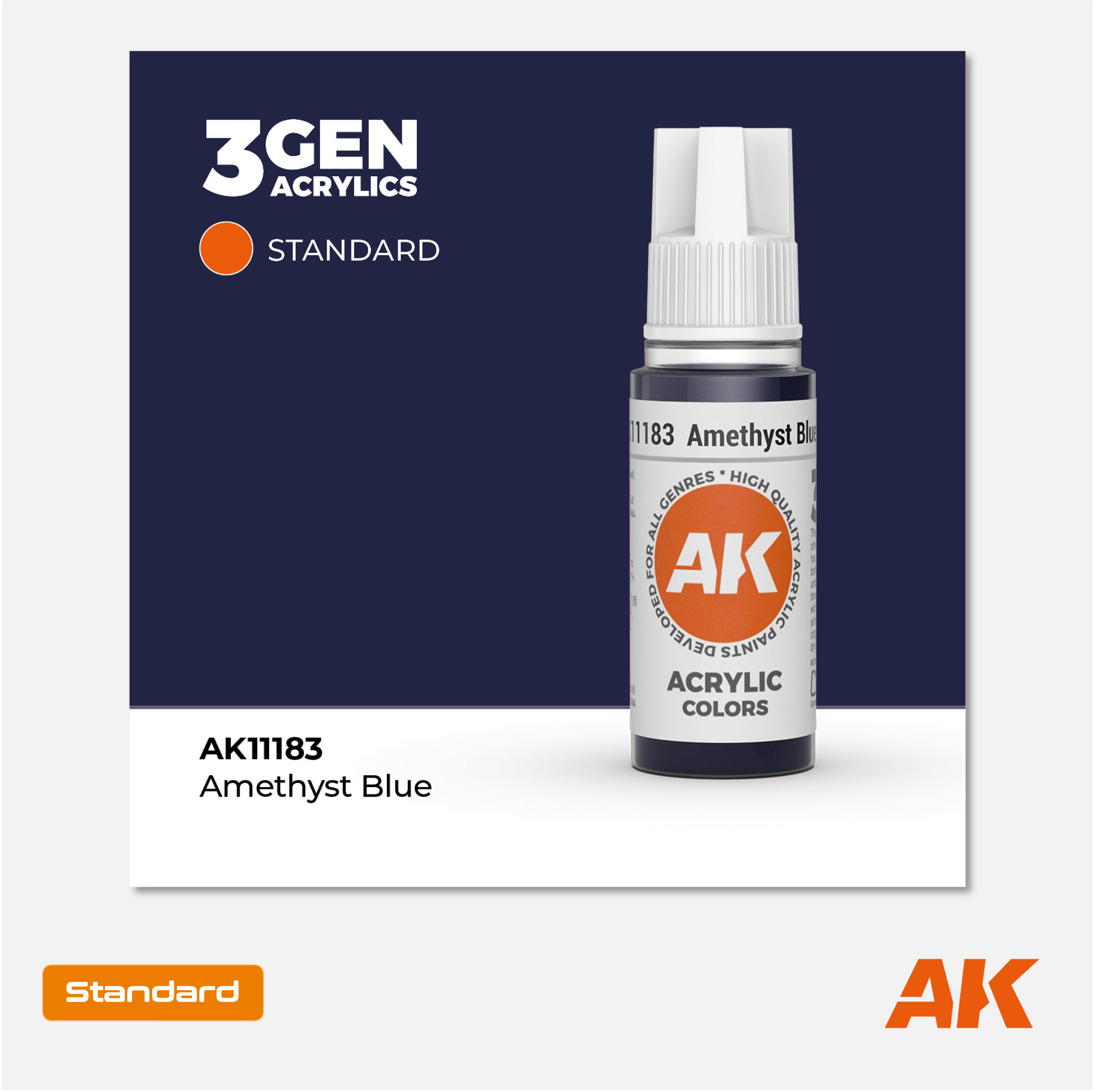AK Interactive - 3Gen Acrylics Paint - Amethyst Blue - AK11183 - Gothaforce