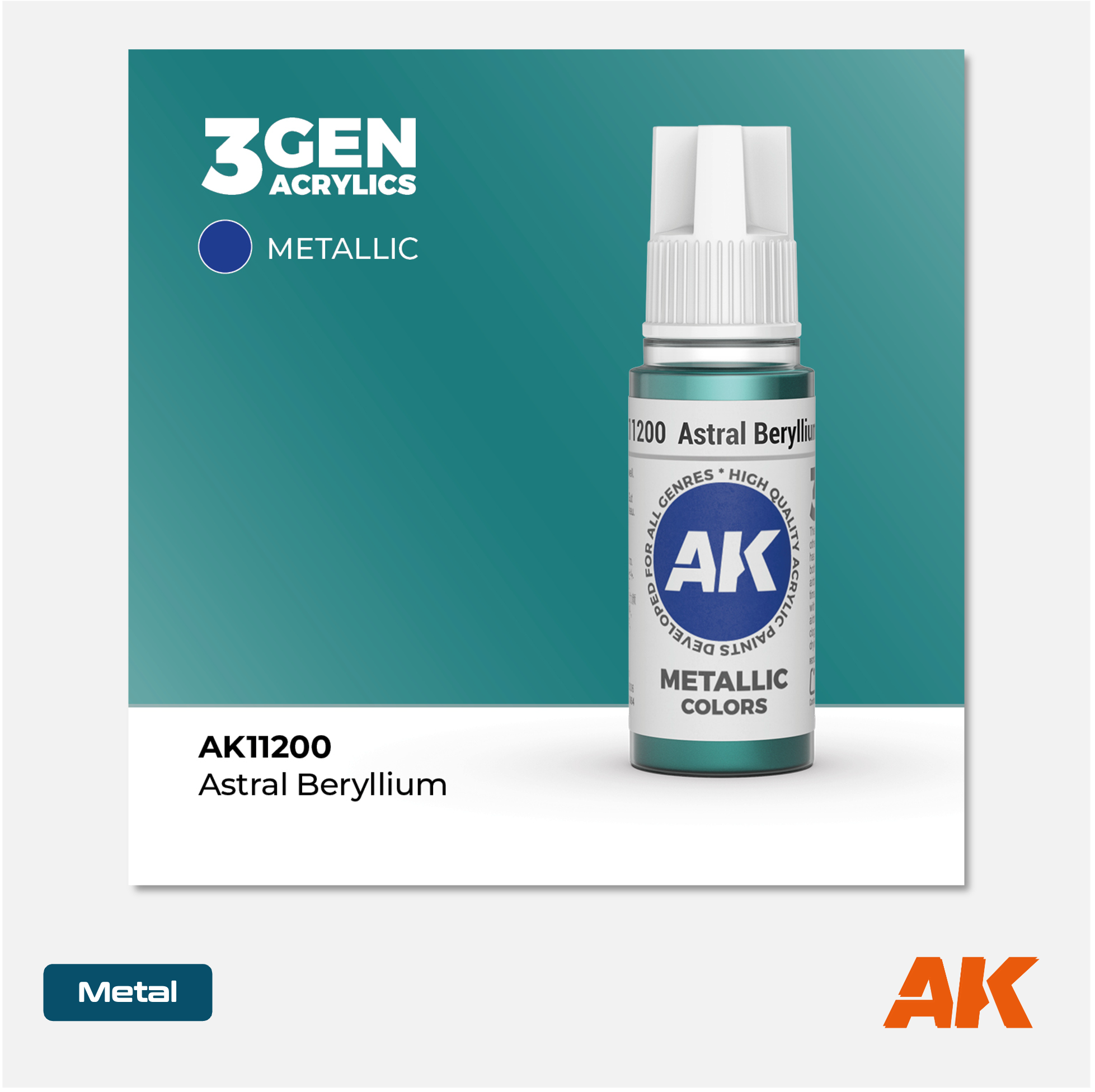AK Interactive - 3Gen Acrylics Paint - Astral Beryllium - AK11200 - Gothaforce