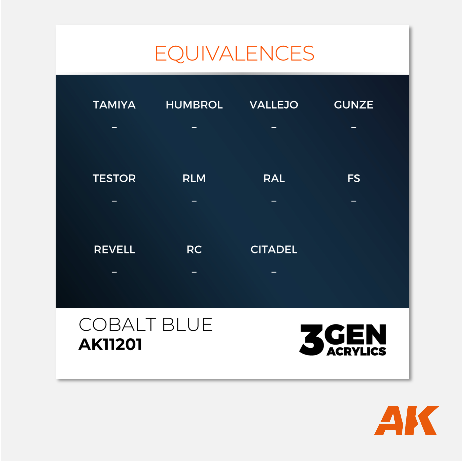 AK Interactive - 3Gen Acrylics Paint - Cobalt Blue - AK11201 - Gothaforce