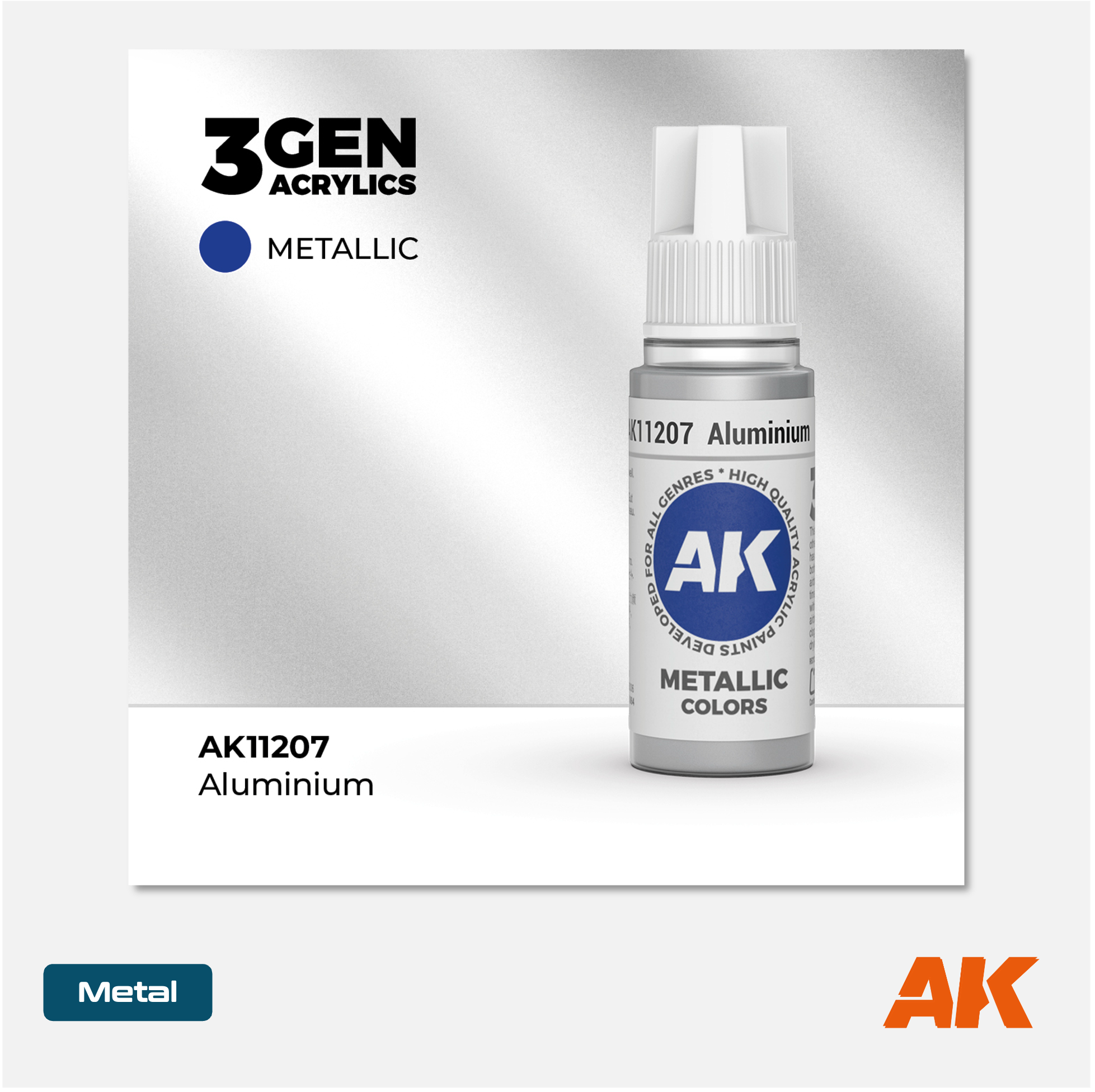 AK Interactive - 3Gen Acrylics Paint - Aluminium - AK11207 - Gothaforce
