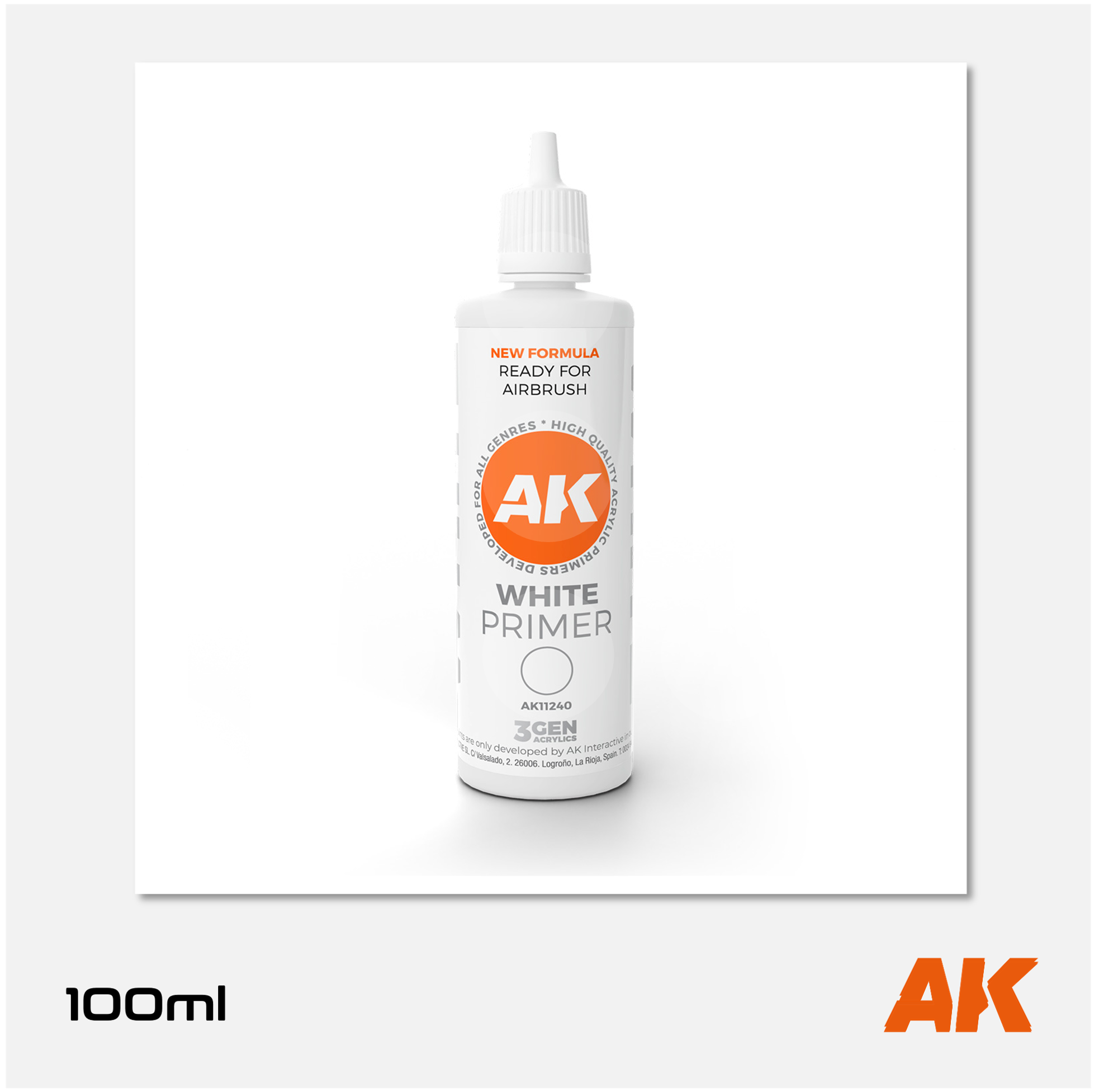 AK 3Gen Acrylics Primer - White (100ml)
