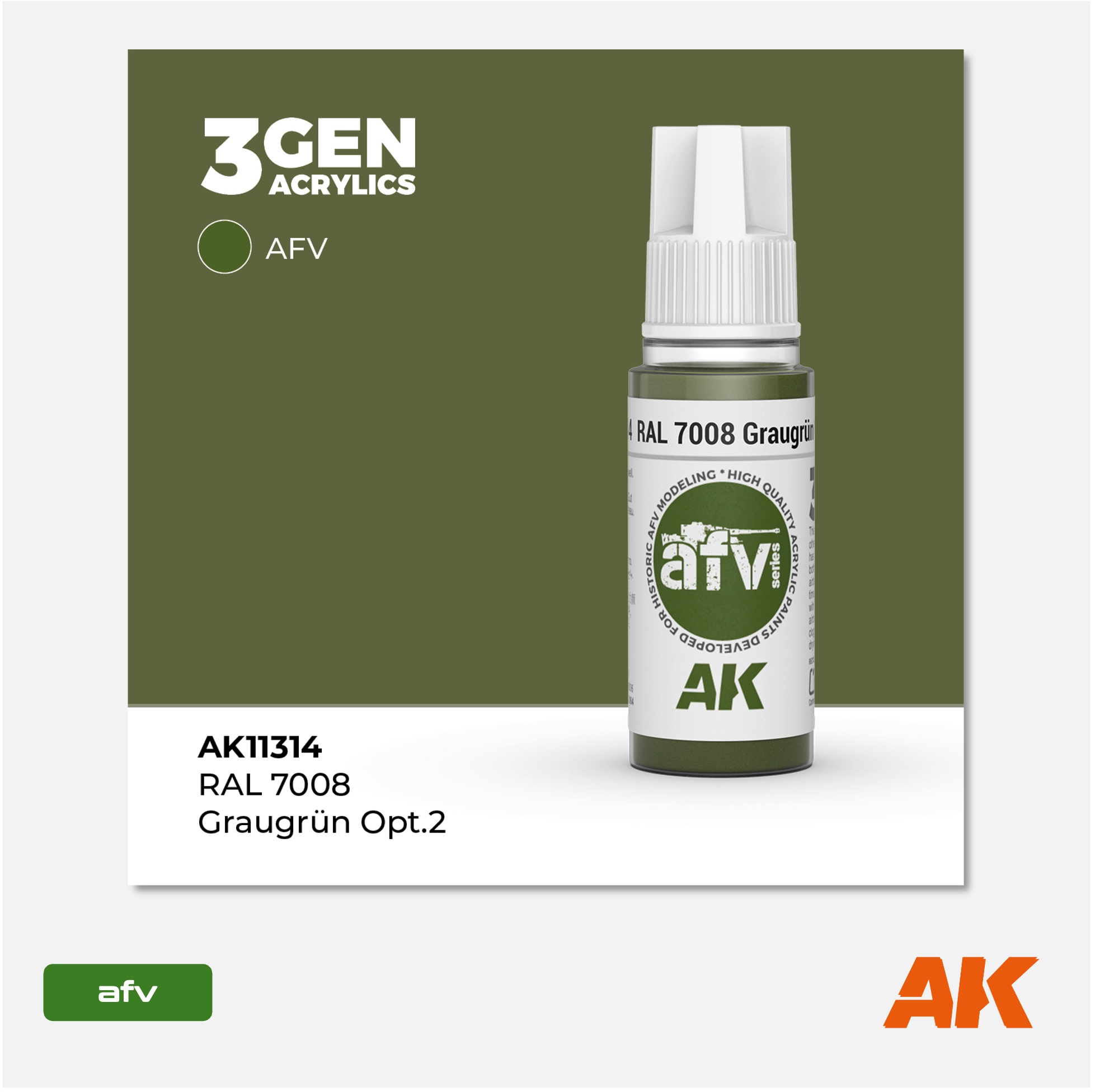 AK 3Gen Acrylics - Graurün RAL 7008 Option 2