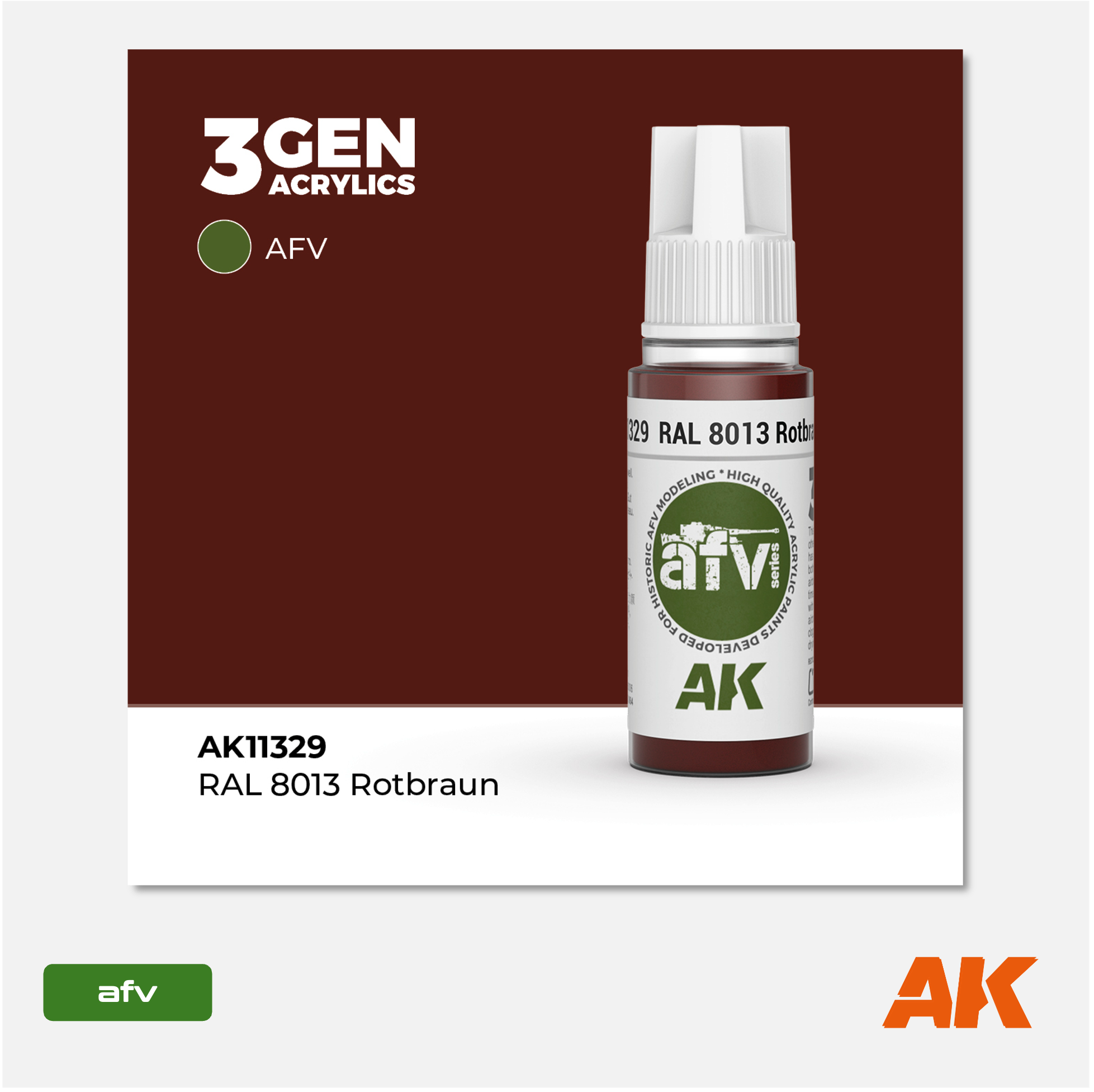 AK 3Gen Acrylics - Rotbraun RAL 8013