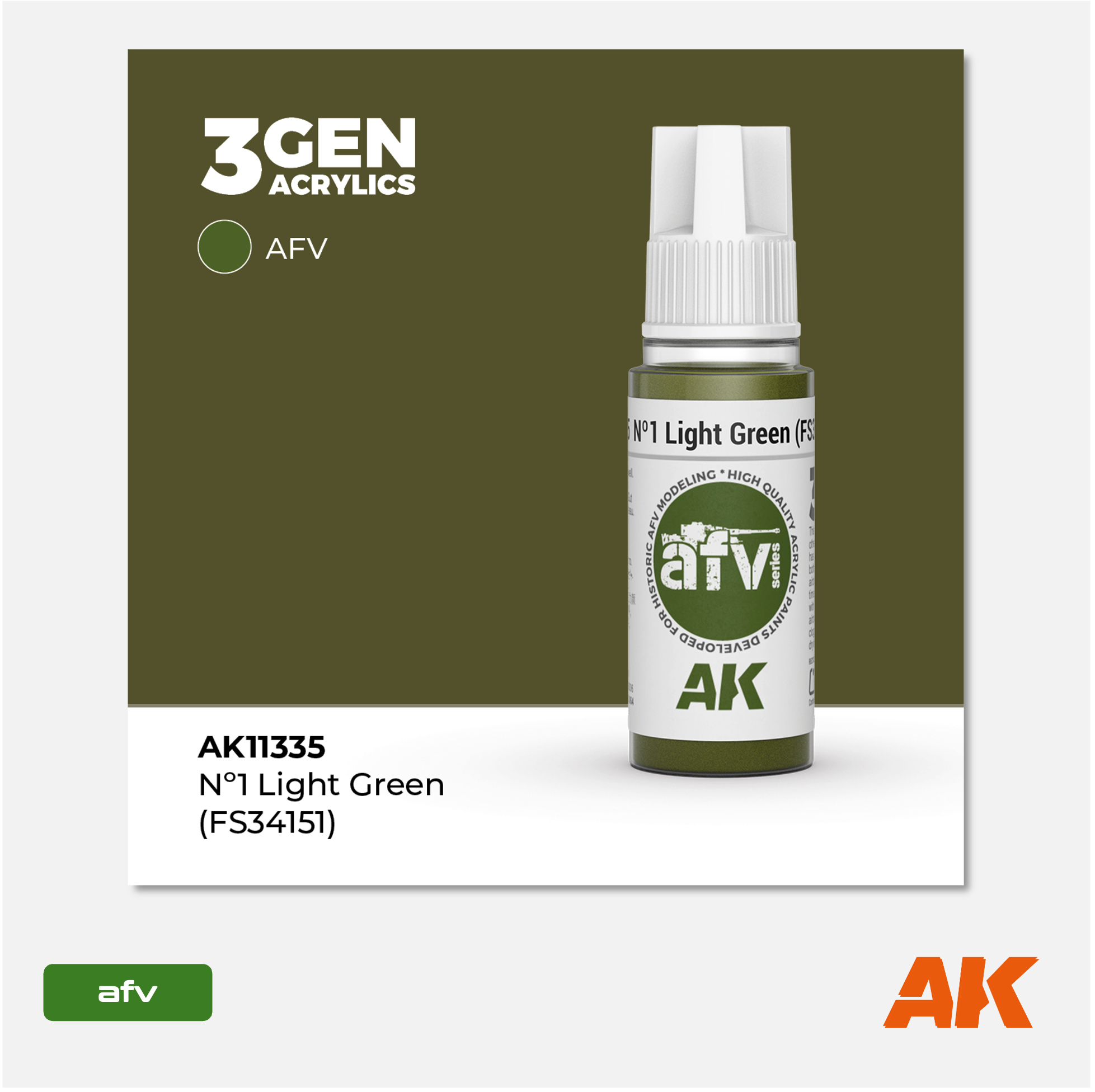 AK 3Gen Acrylics - N°1 Light Green - FS34151