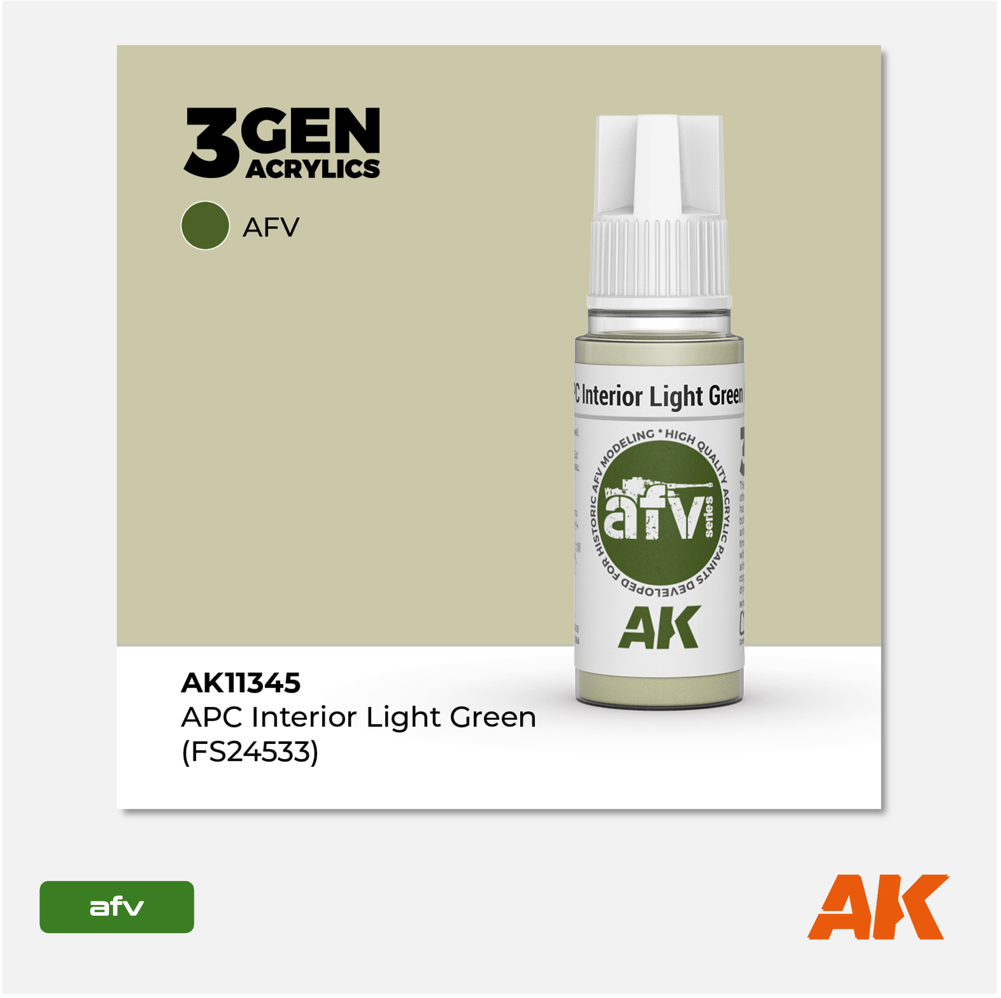 AK 3Gen Acrylics - APC Interior Light Green - FS24533