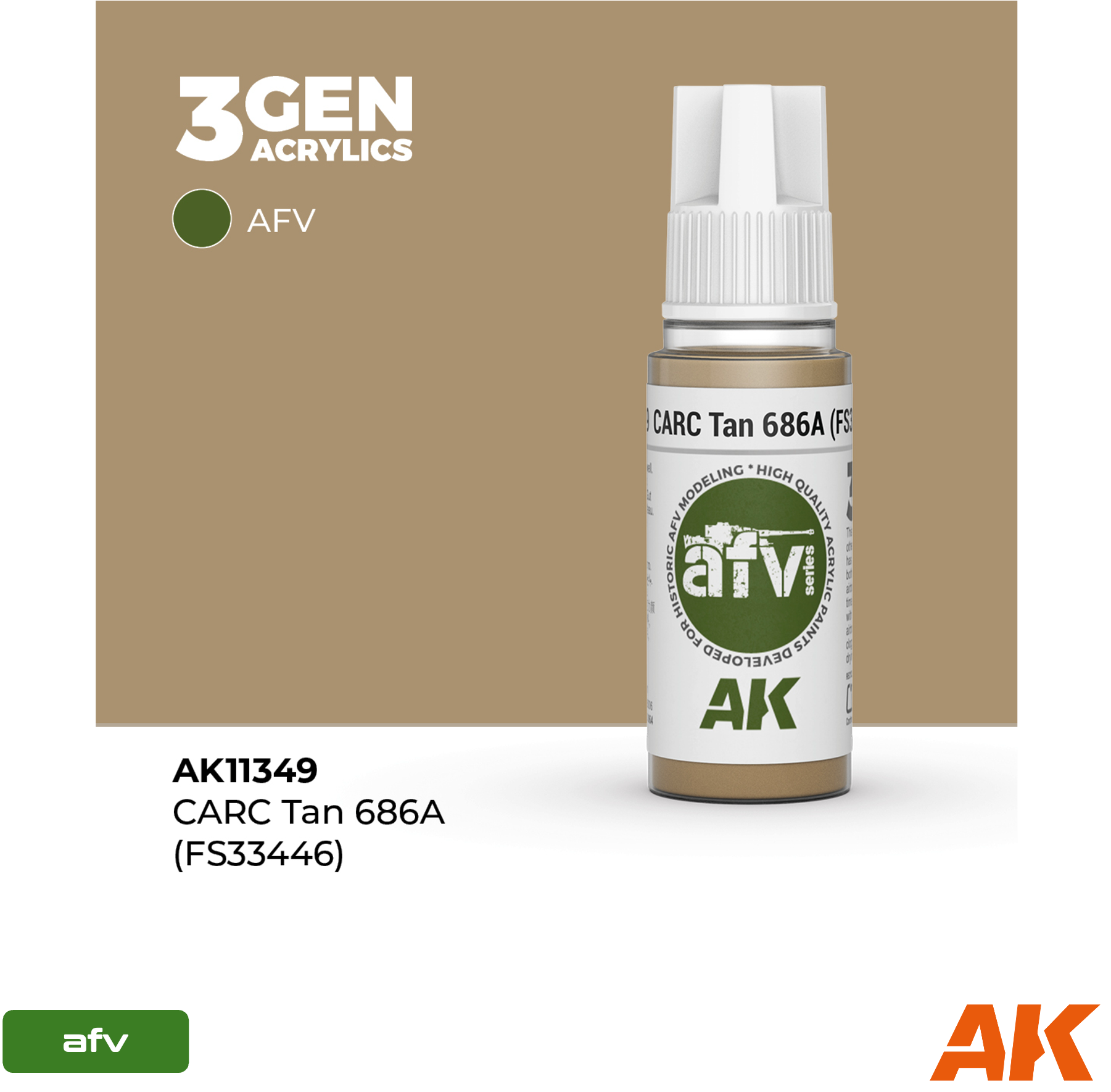 AK 3Gen Acrylics - CARC Tan - FS 33446