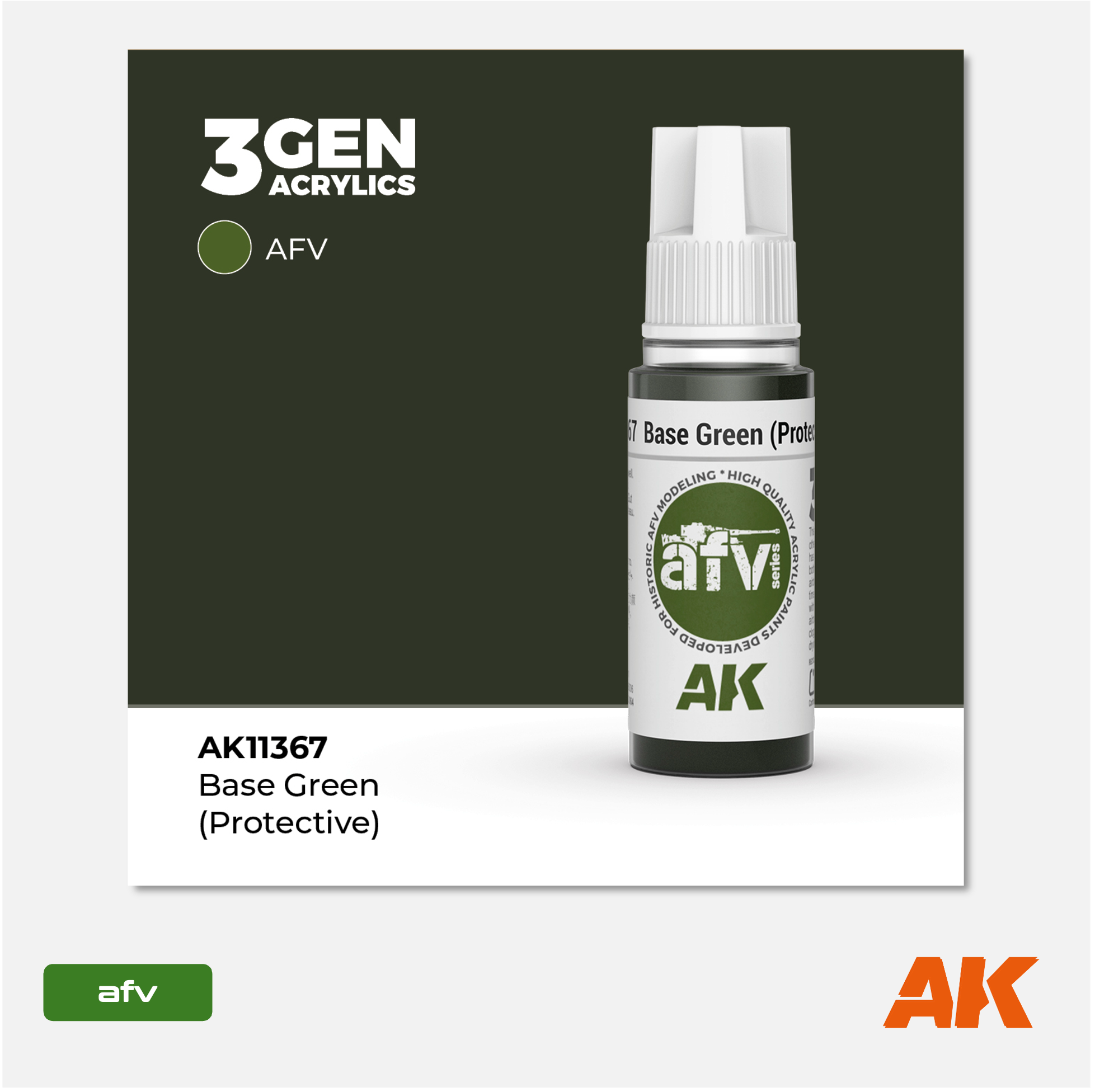 AK 3Gen Acrylics - Base Green (Protective)