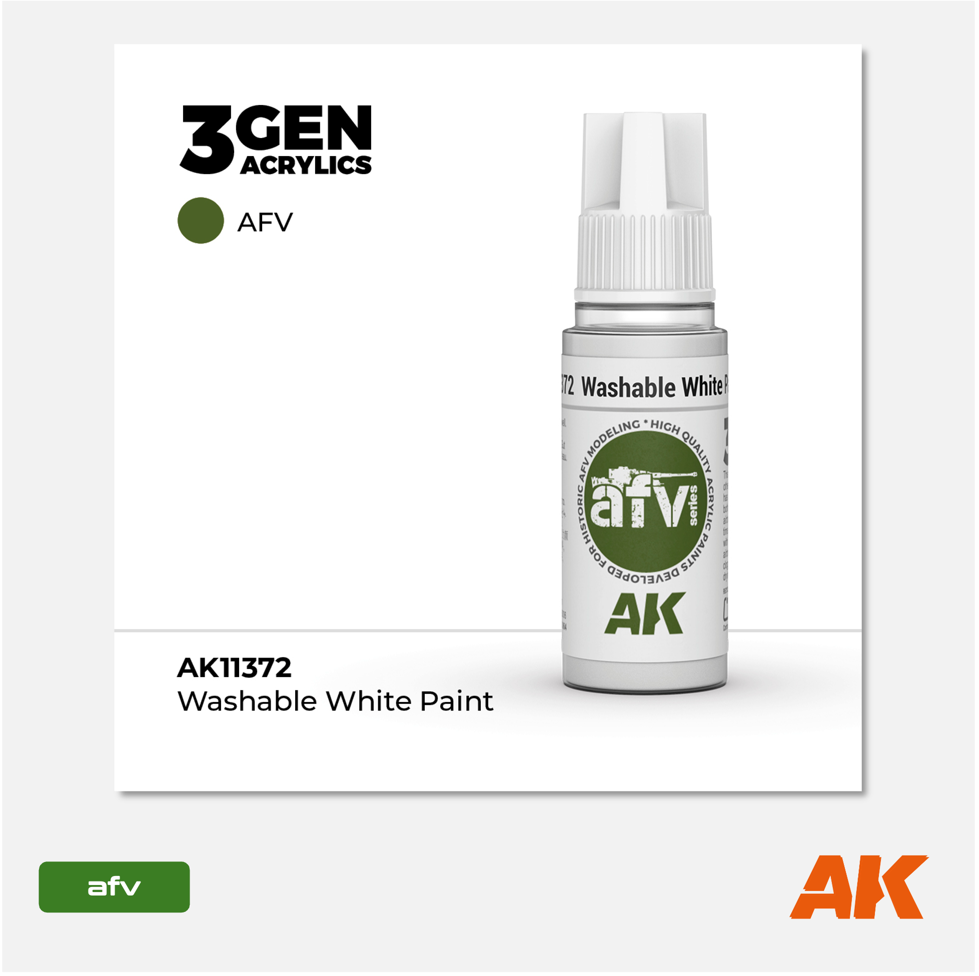 AK 3Gen Acrylics - Washable White Paint
