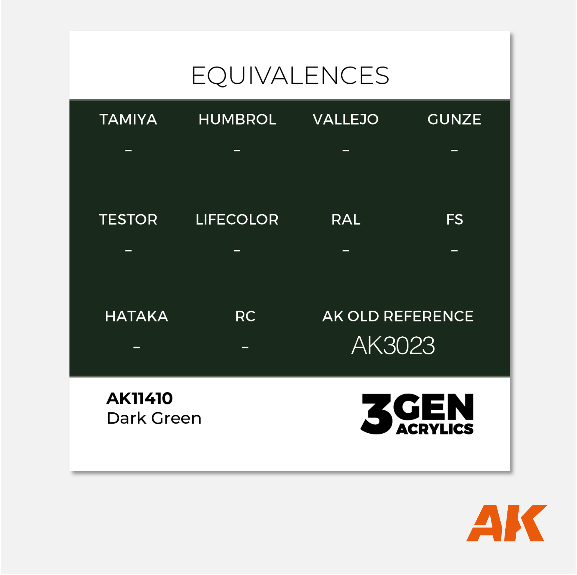 AK 3Gen Acrylics - Dark Green