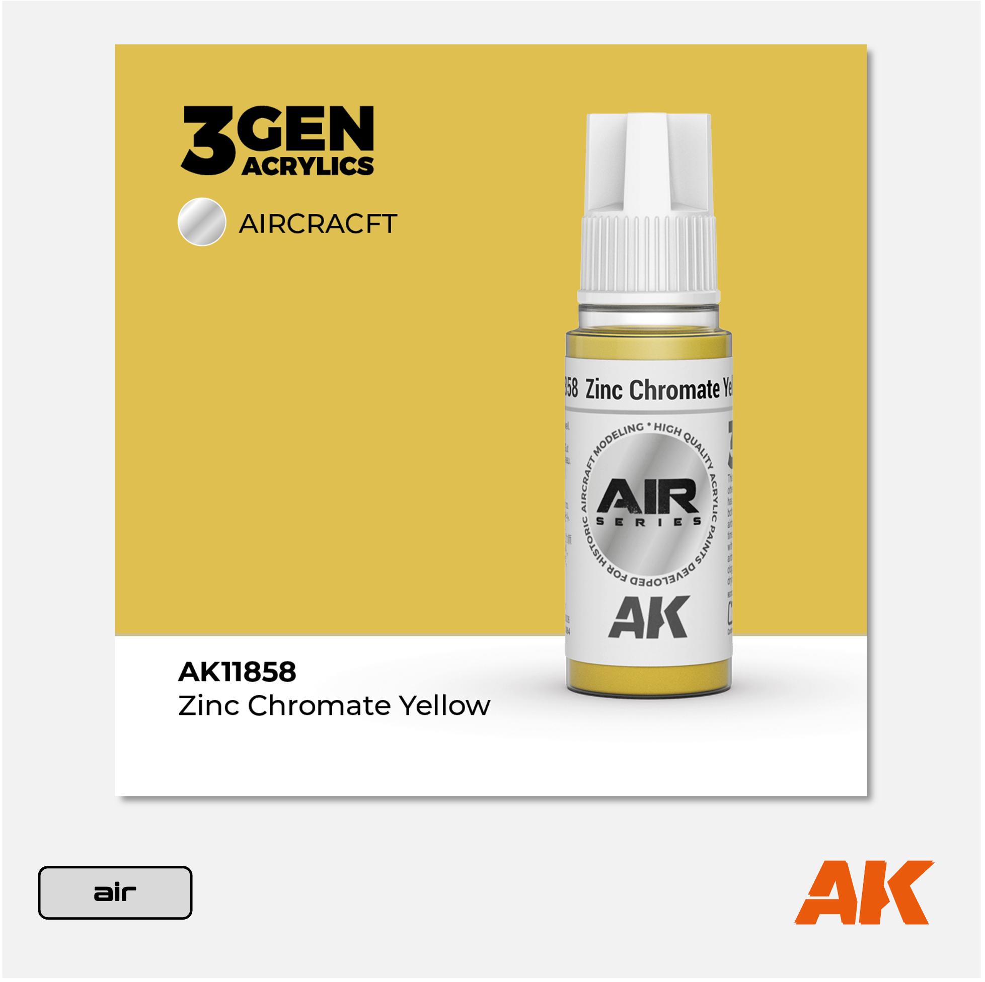 AK 3Gen Acrylics - Zinc Chromate Yellow