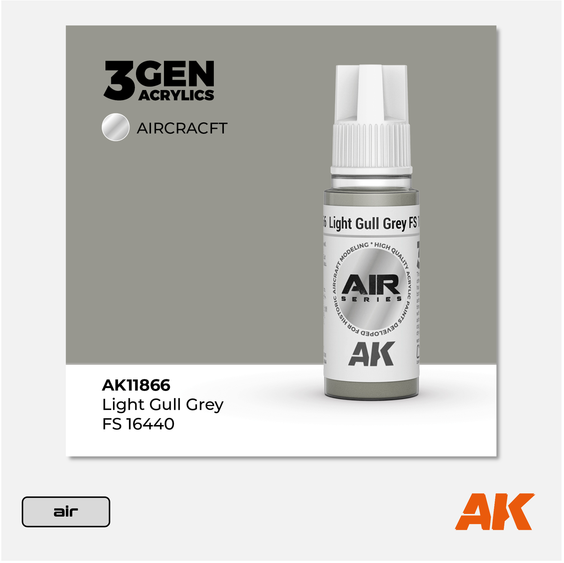 AK 3Gen Acrylics - Light Gull Grey FS 16440