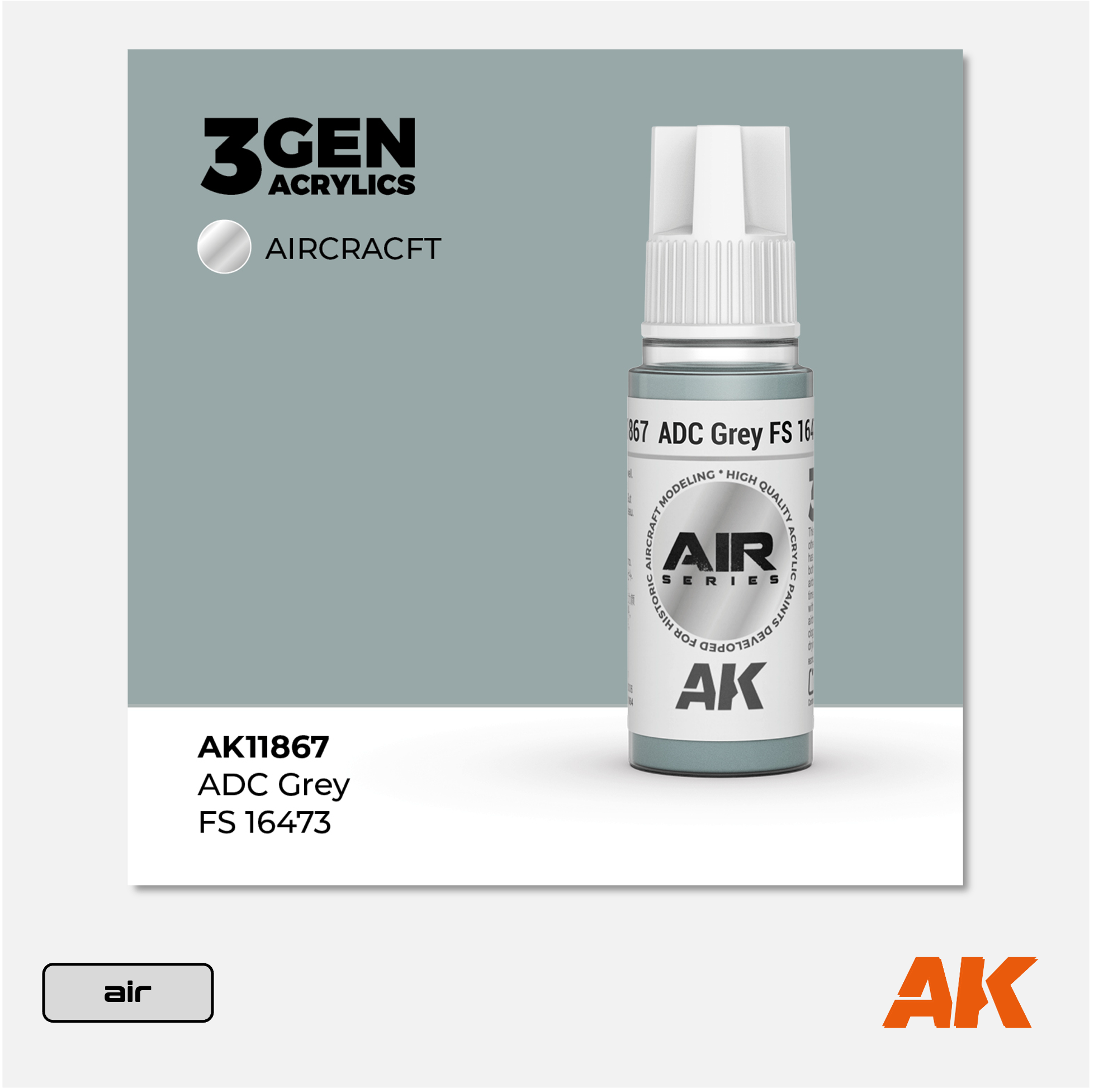 AK 3Gen Acrylics - ADC Grey FS 16473