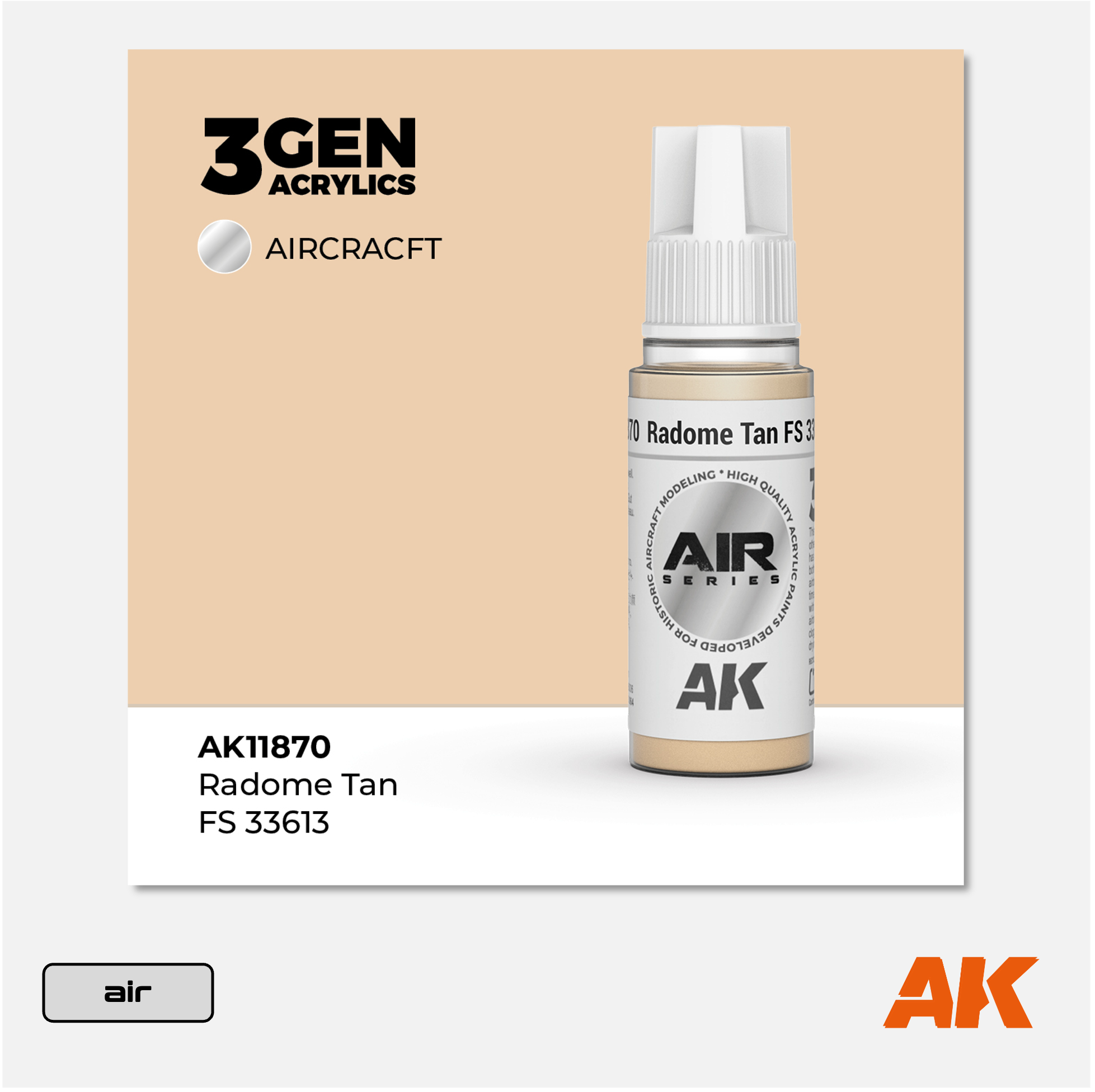 AK 3Gen Acrylics - Radome Tan FS 33613