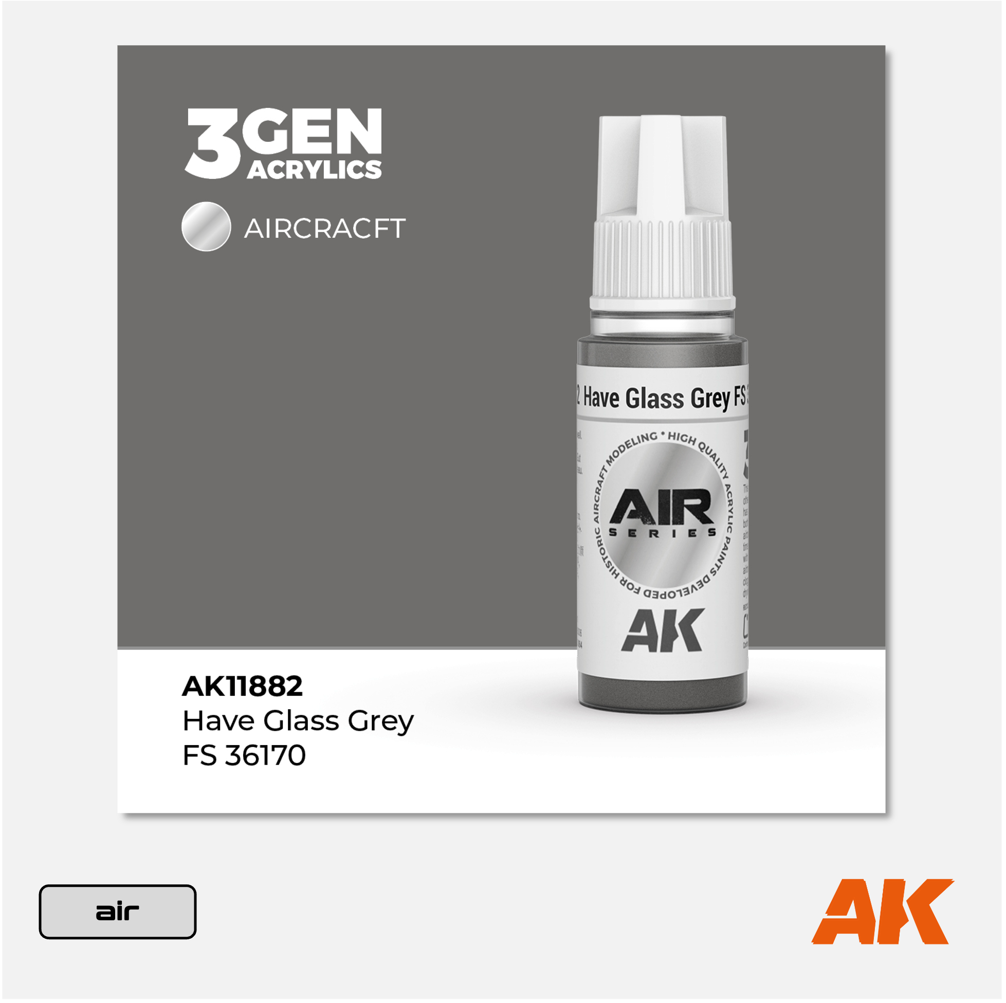 AK 3Gen Acrylics - Have Glass Grey FS 36170