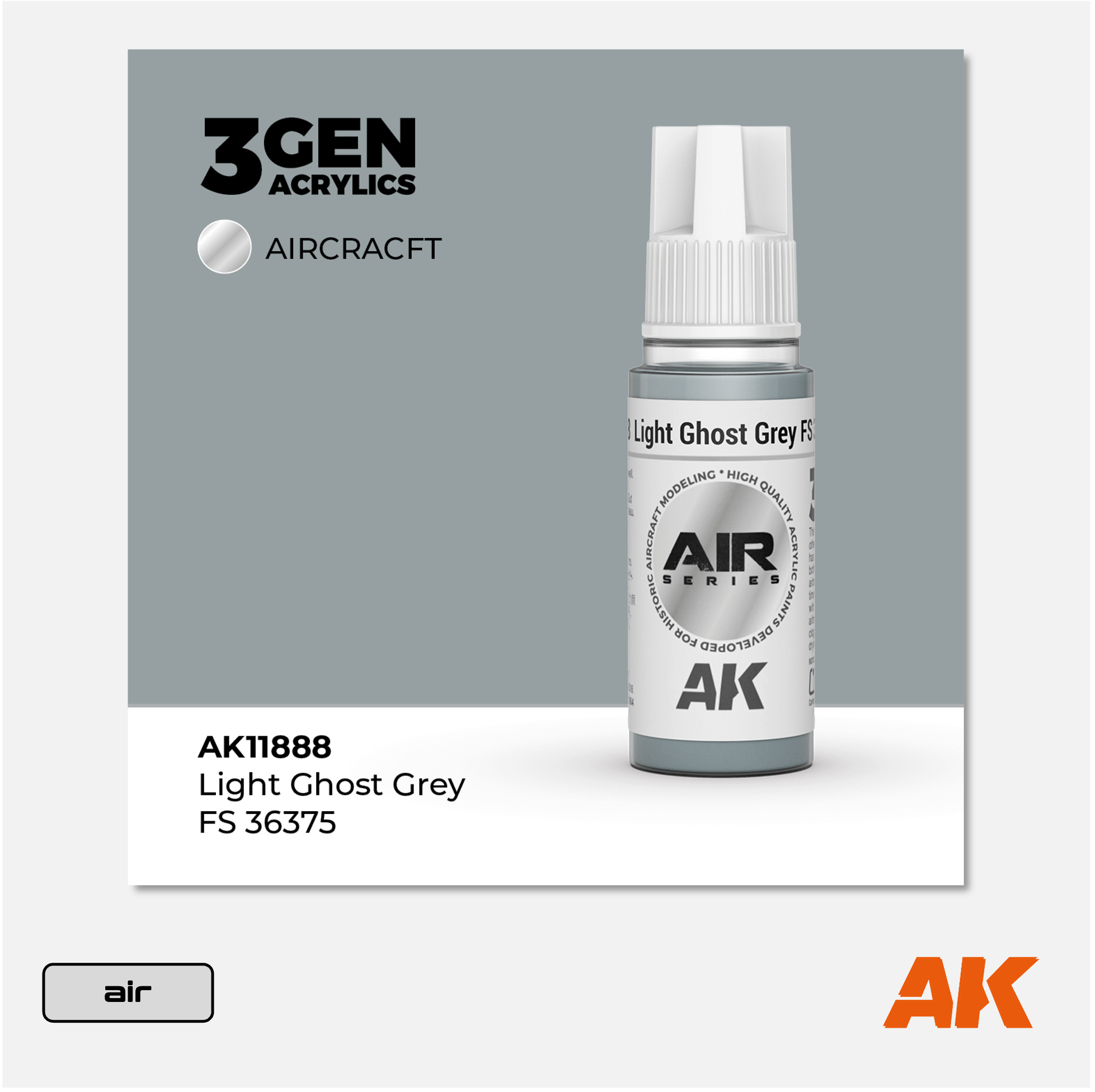 AK 3Gen Acrylics - Light Ghost Grey FS 36375