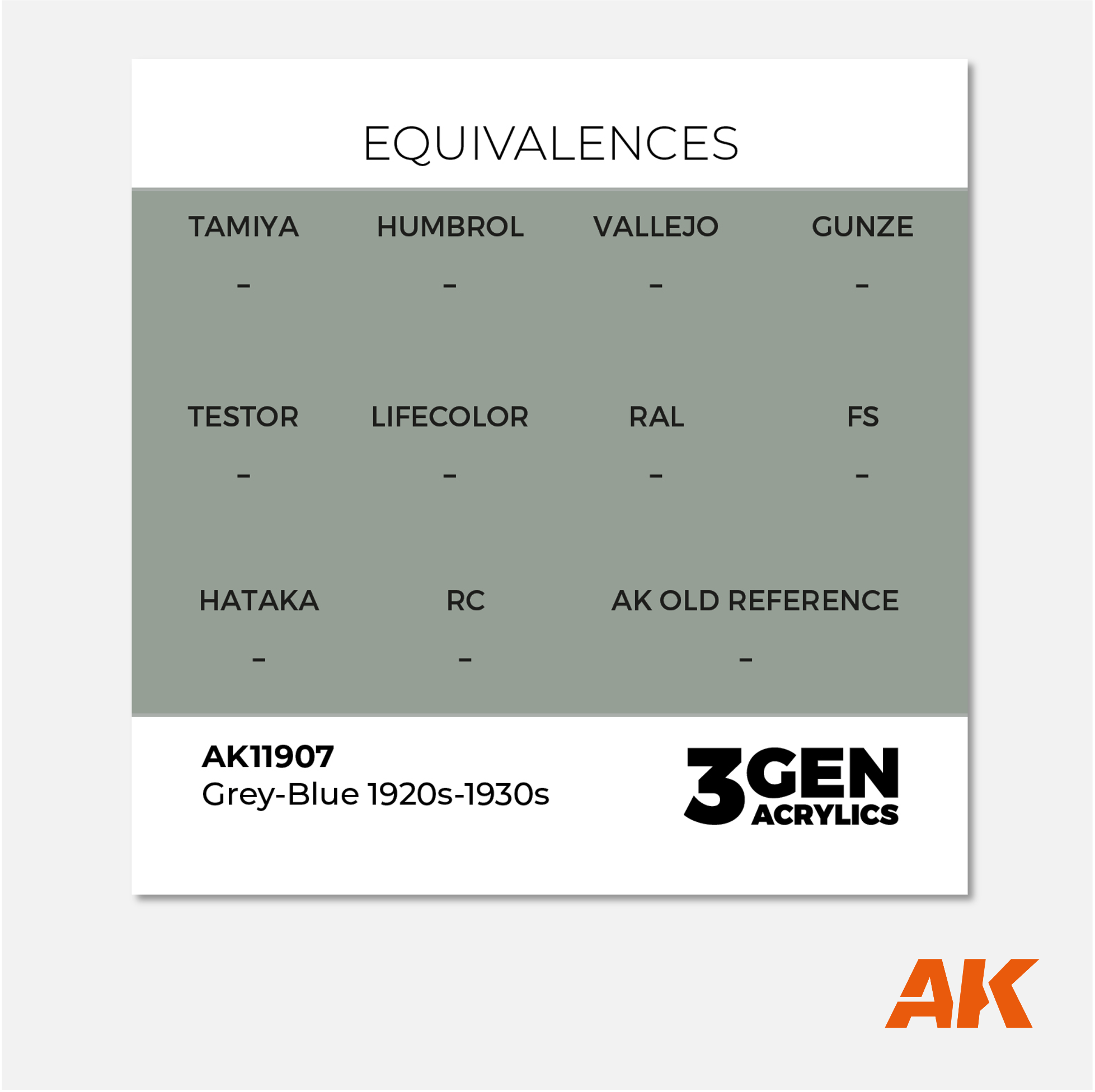 AK 3Gen Acrylics - Grey-Blue 1920s-1930s
