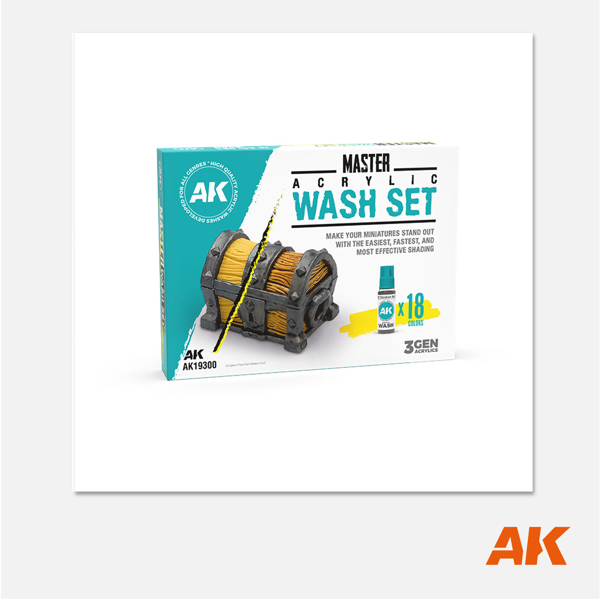 AK Interactive - Acrylic Wash Set - Full Range 19 colors - AK19300 - Gothaforce
