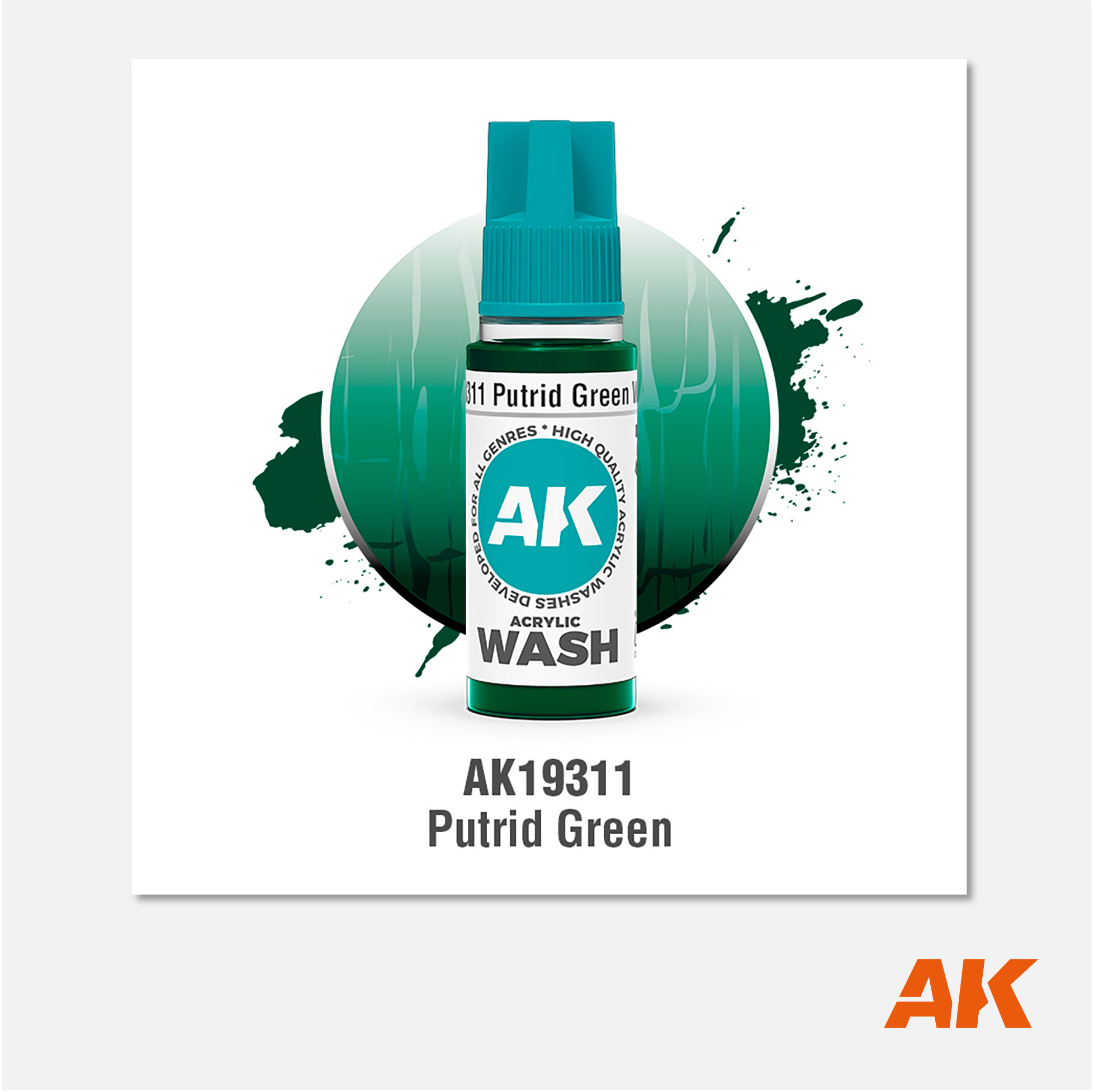 AK Interactive - Acrylic Wash - Putrid Green - AK19311 - Gothaforce