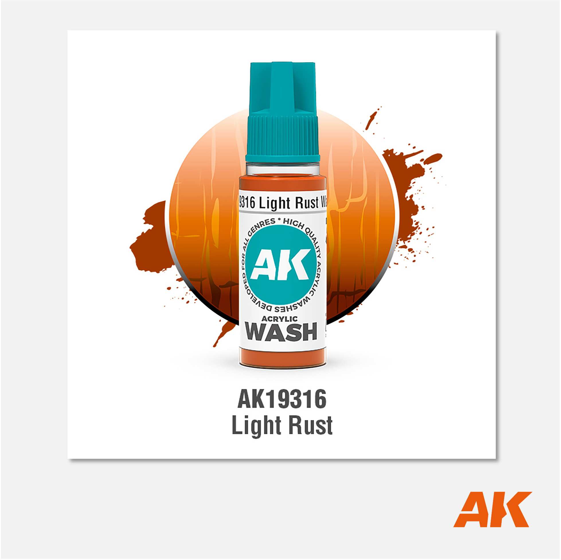 AK Interactive - Acrylic Wash - Light Rust - AK19316 - Gothaforce
