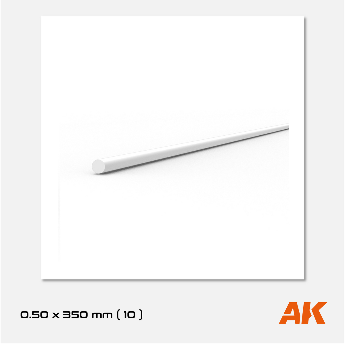 AK Styrene Rod - 0.50mm x 350mm (10 units)