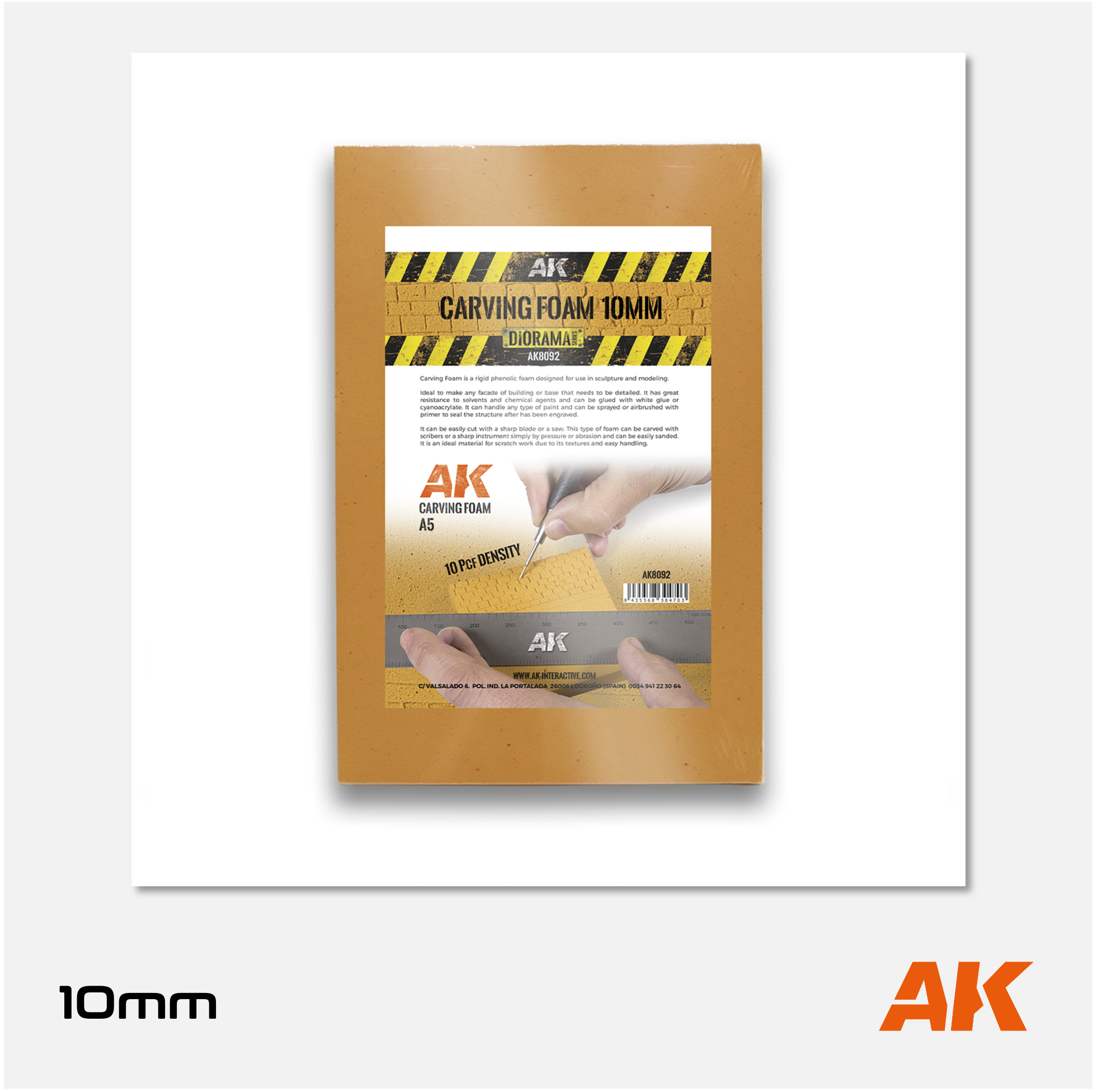 AK Interactive - Carving Foam 10mm A5 size - AK8092 - Gothaforce