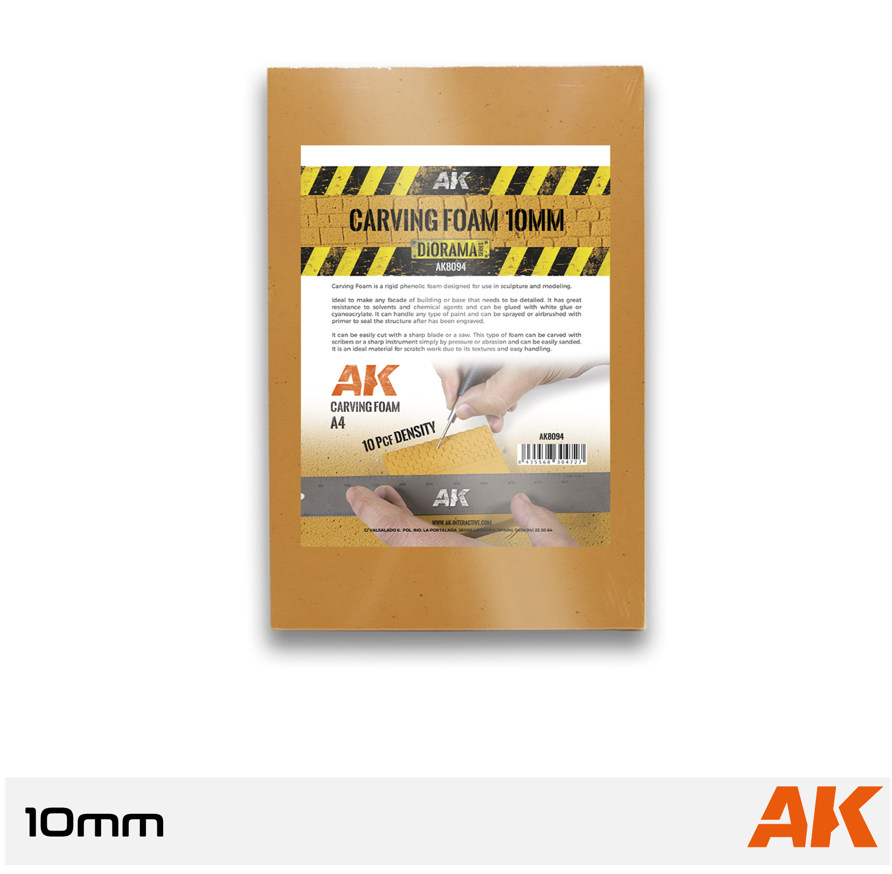 AK Interactive - Carving Foam 10mm A4 size - AK8094 - Gothaforce