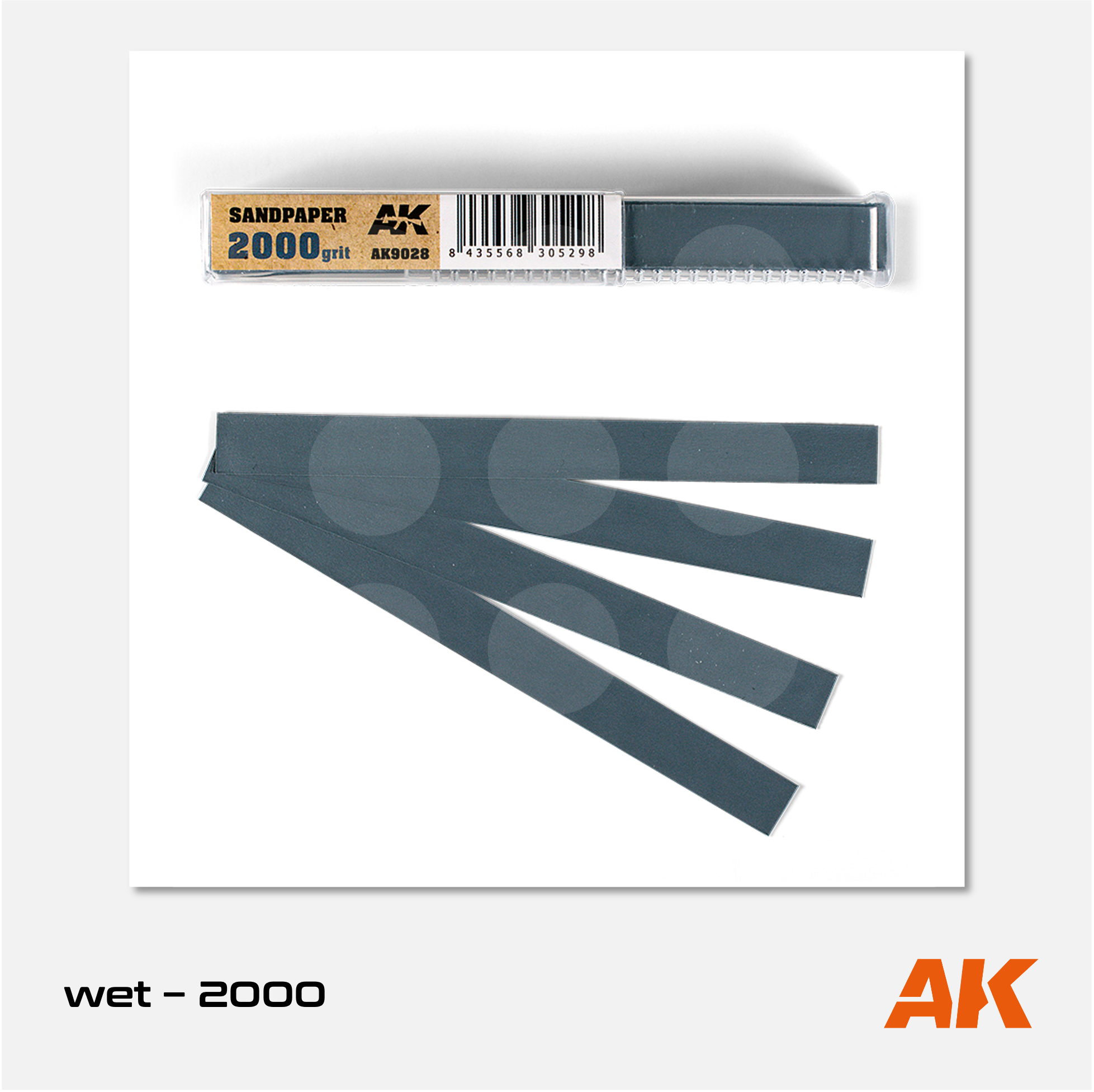AK Interactive - Sandpaper - 2000 grit (wet) - 50 sticks 11cm x 1cm - AK9028 - Gothaforce