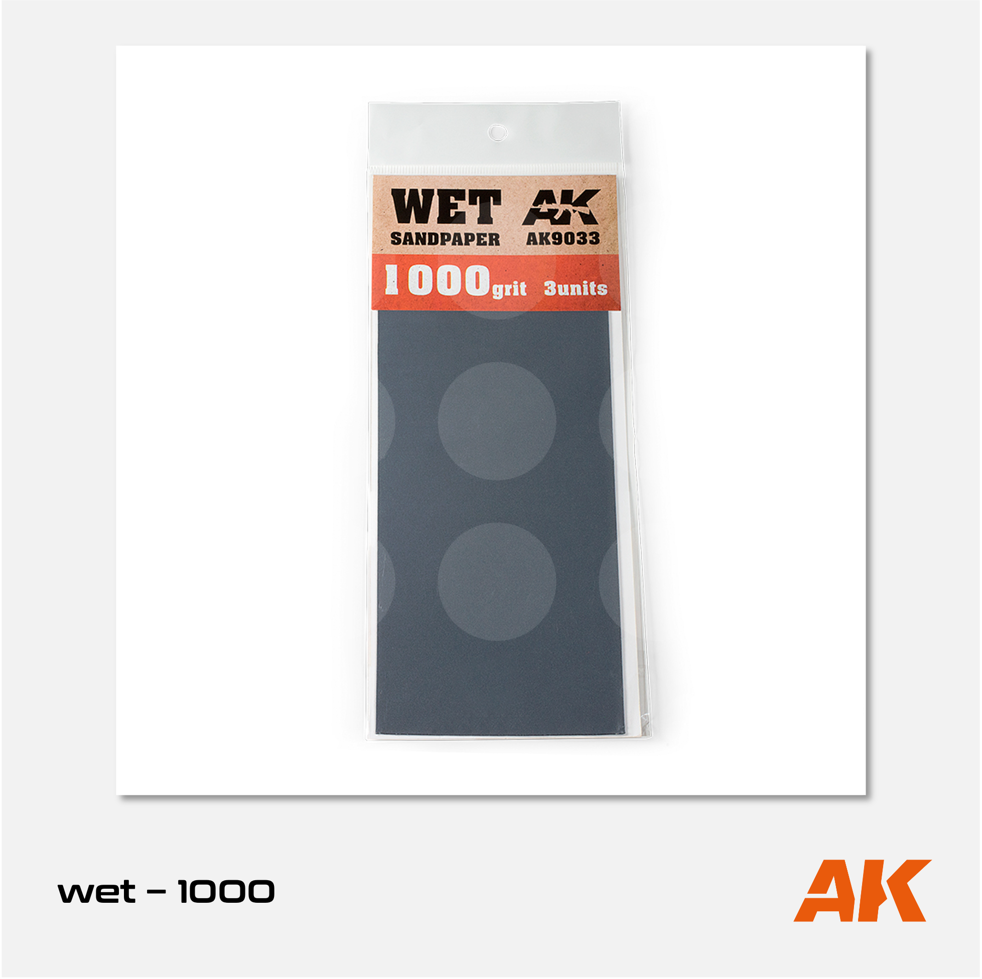 AK Interactive - Wet Sandpaper - 1000 grit (3 units) - AK9033 - Gothaforce