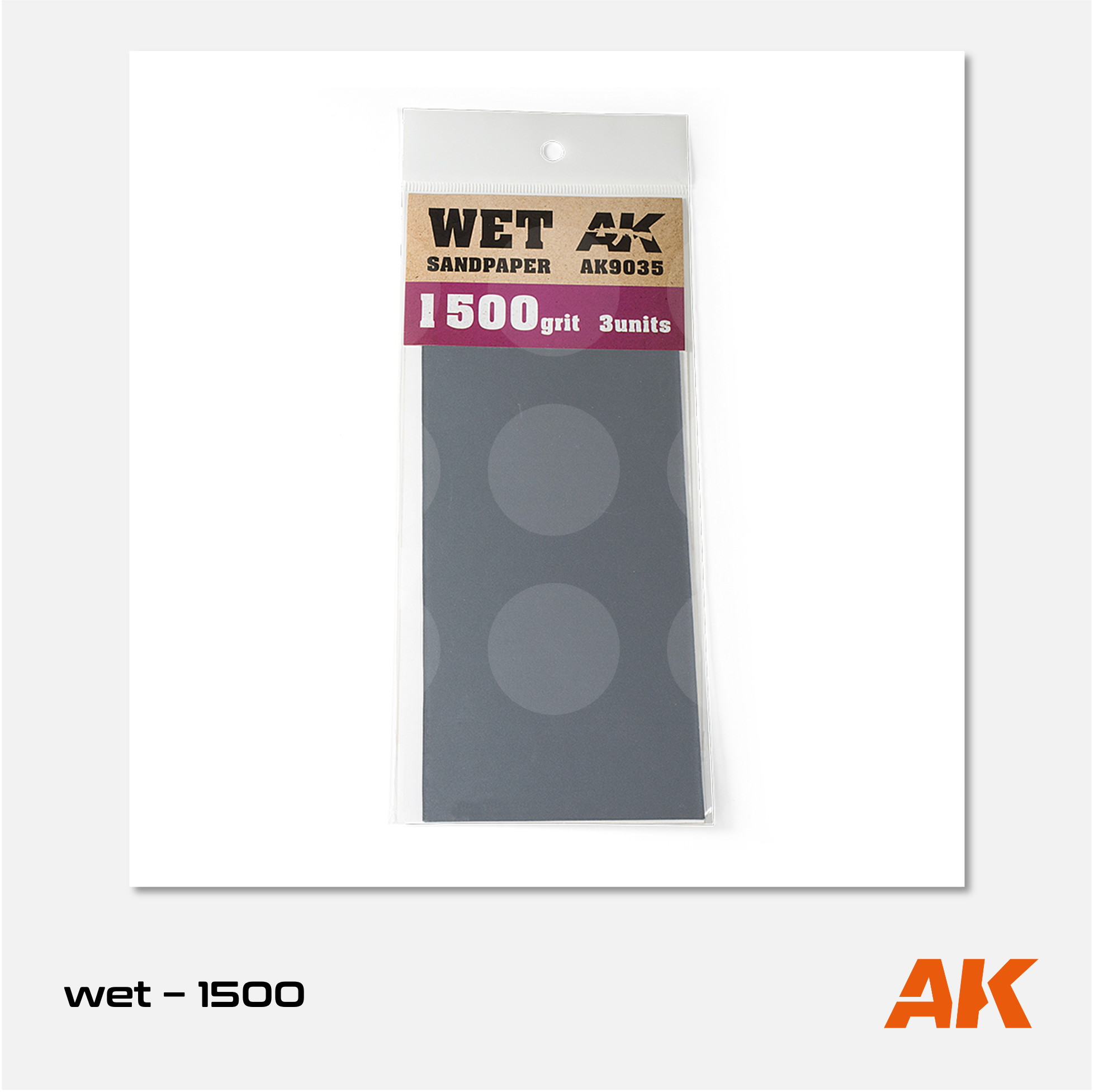 AK Interactive - Wet Sandpaper - 1500 grit (3 units) - AK9035 - Gothaforce