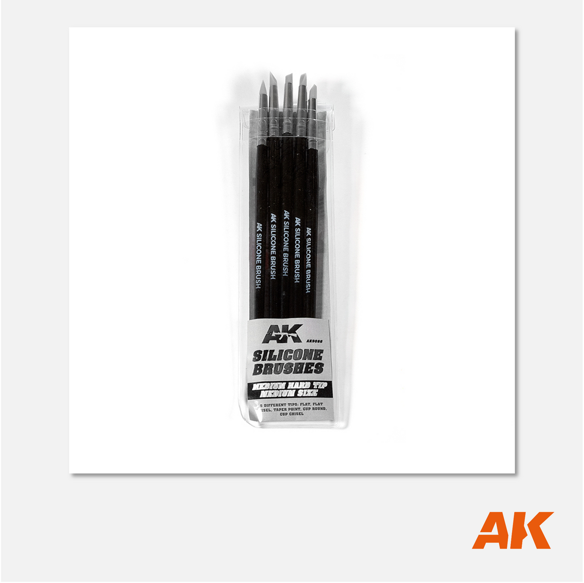 AK Silicone Brush Set - Medium Tip Medium (5 pc)