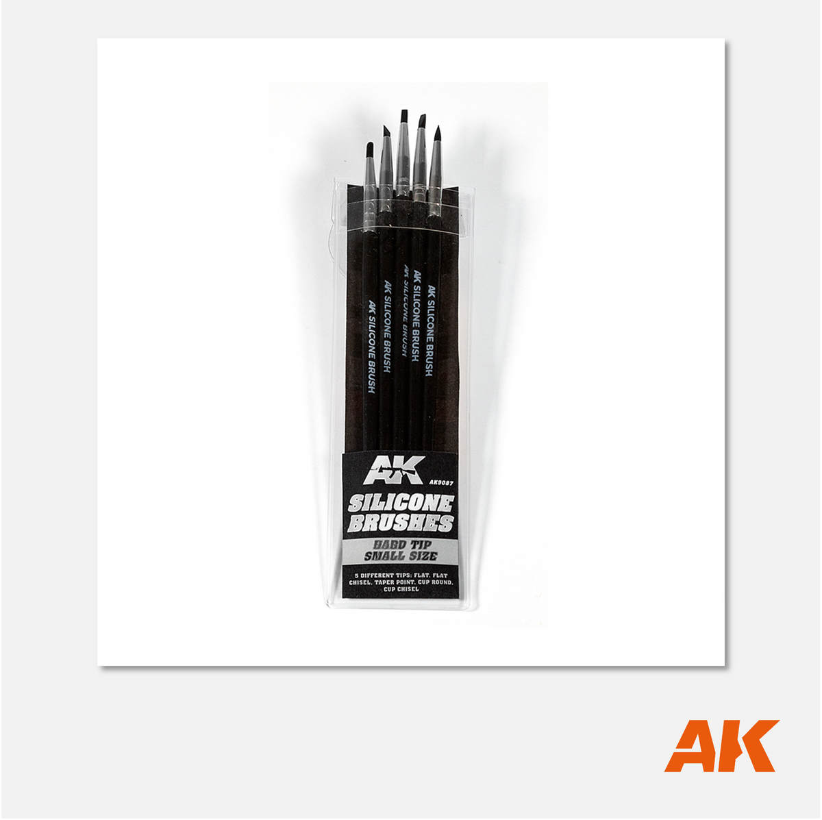 AK Silicone Brush Set - Hard Tip Small (5 pc)