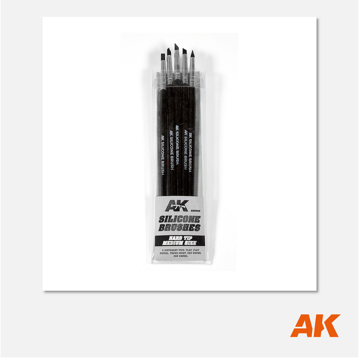 AK Silicone Brush Set - Hard Tip Medium (5 pc)
